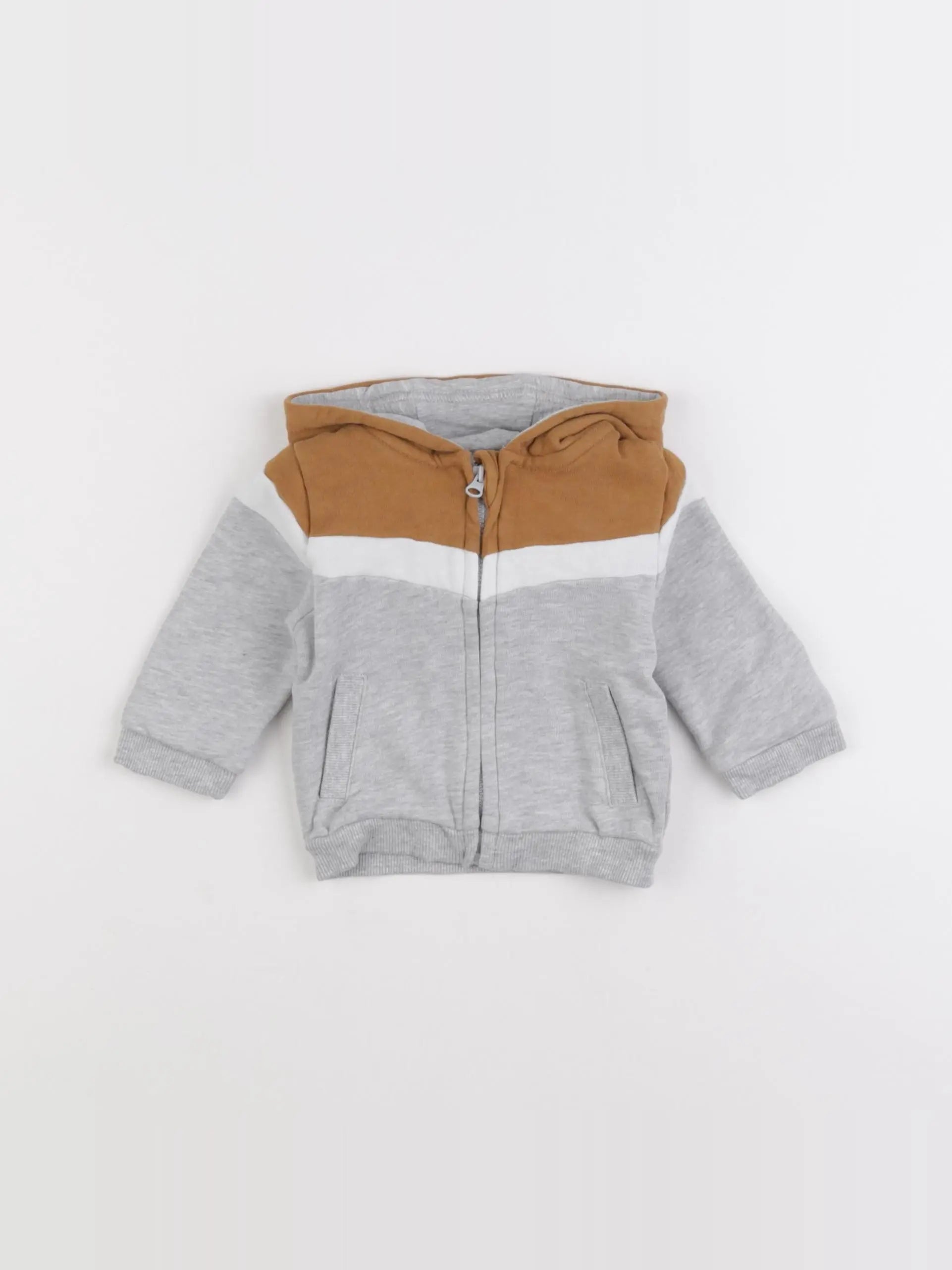 Vertbaudet - sweat gris - 3 mois