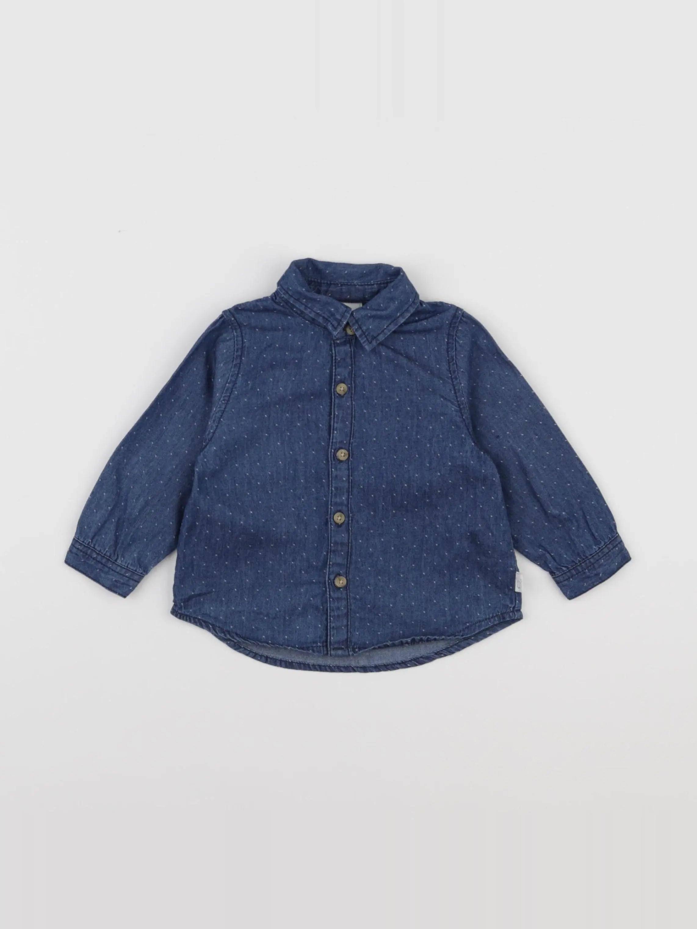Tape à l'oeil - chemise bleu - 6 mois