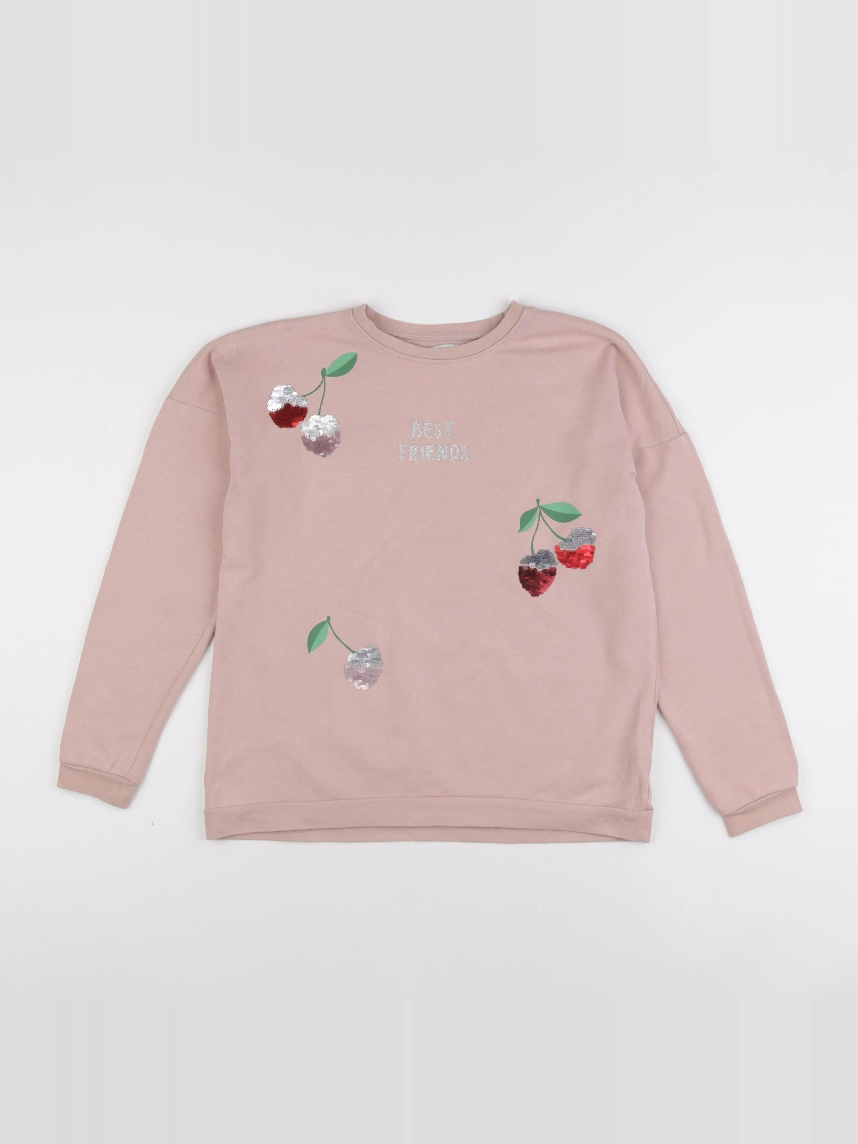 Vertbaudet - sweat rose - 14 ans