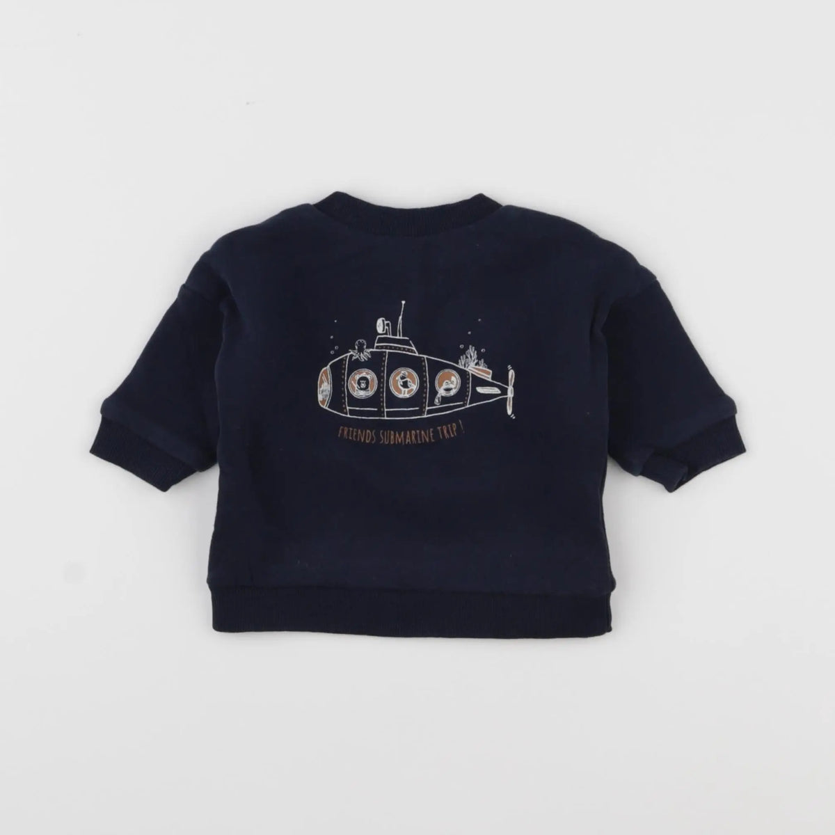 Vertbaudet - sweat bleu - 3 mois