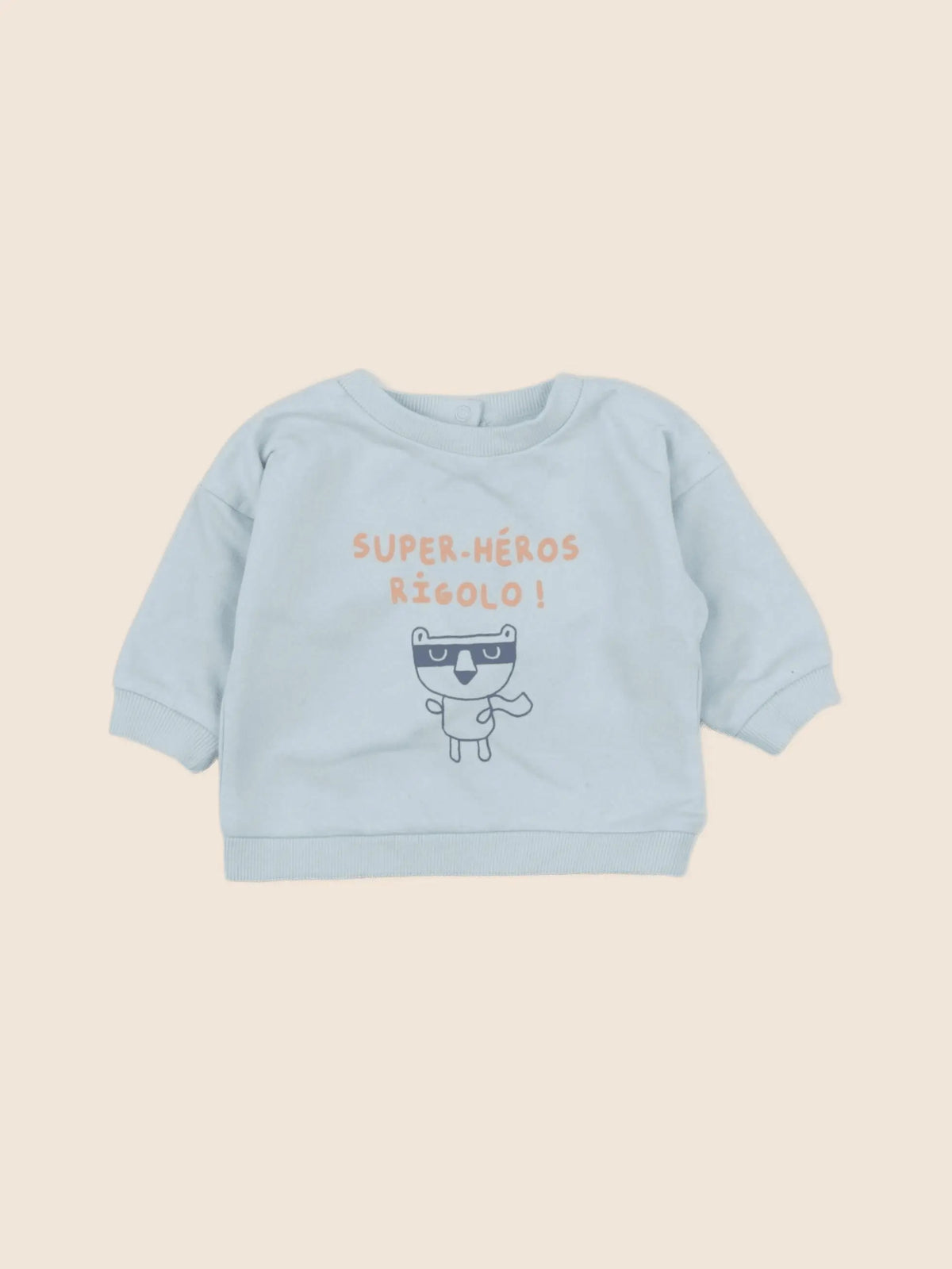 Vertbaudet - sweat bleu - 3 mois