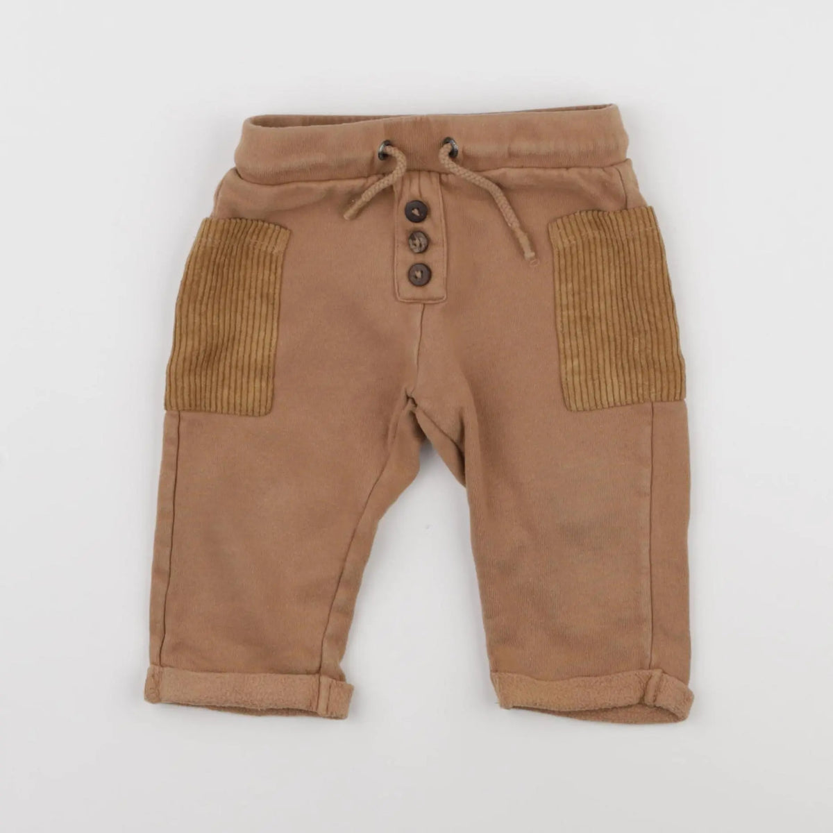 Vertbaudet - pantalon marron - 12 mois