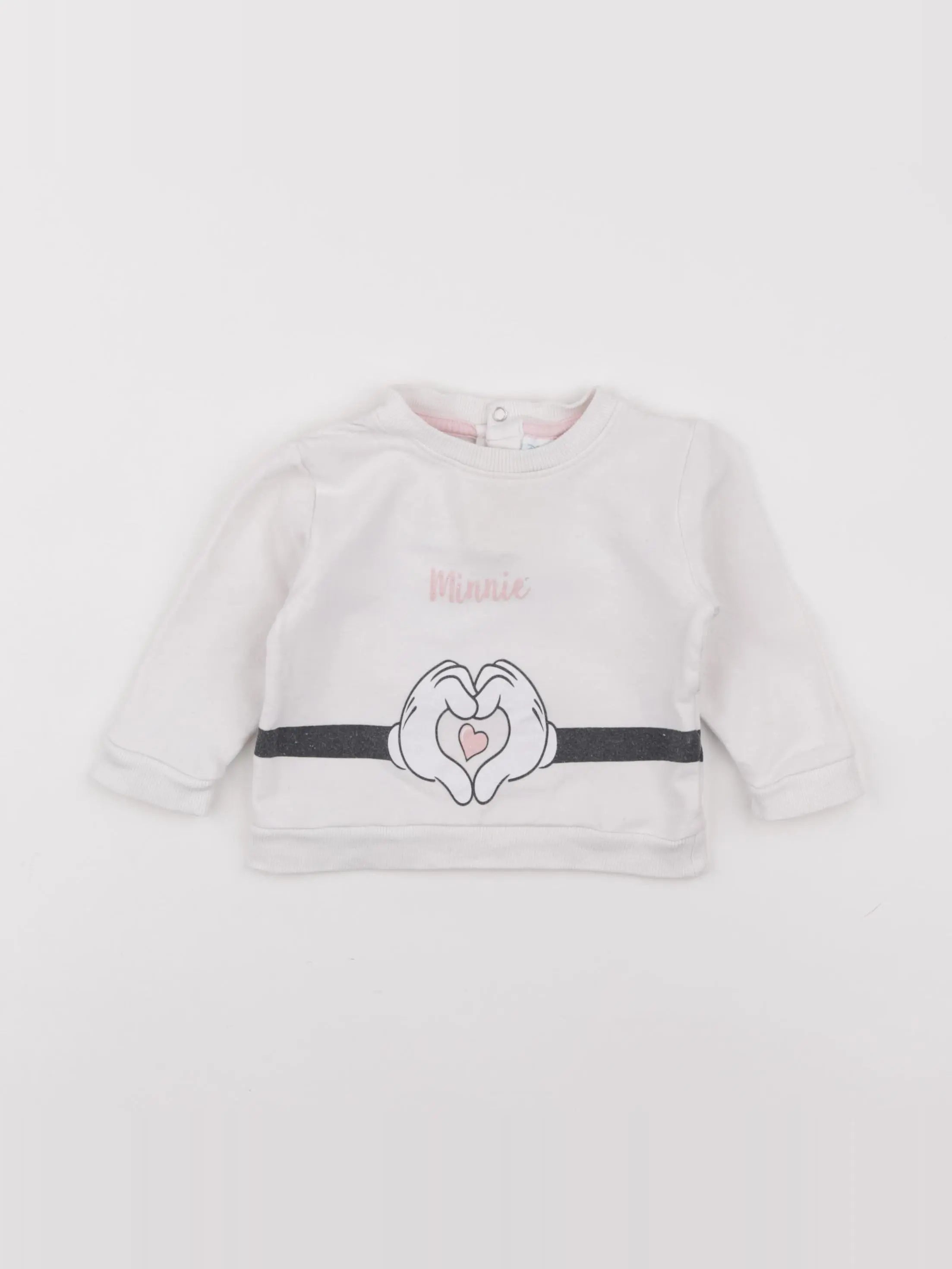 Vertbaudet - sweat blanc - 9 mois