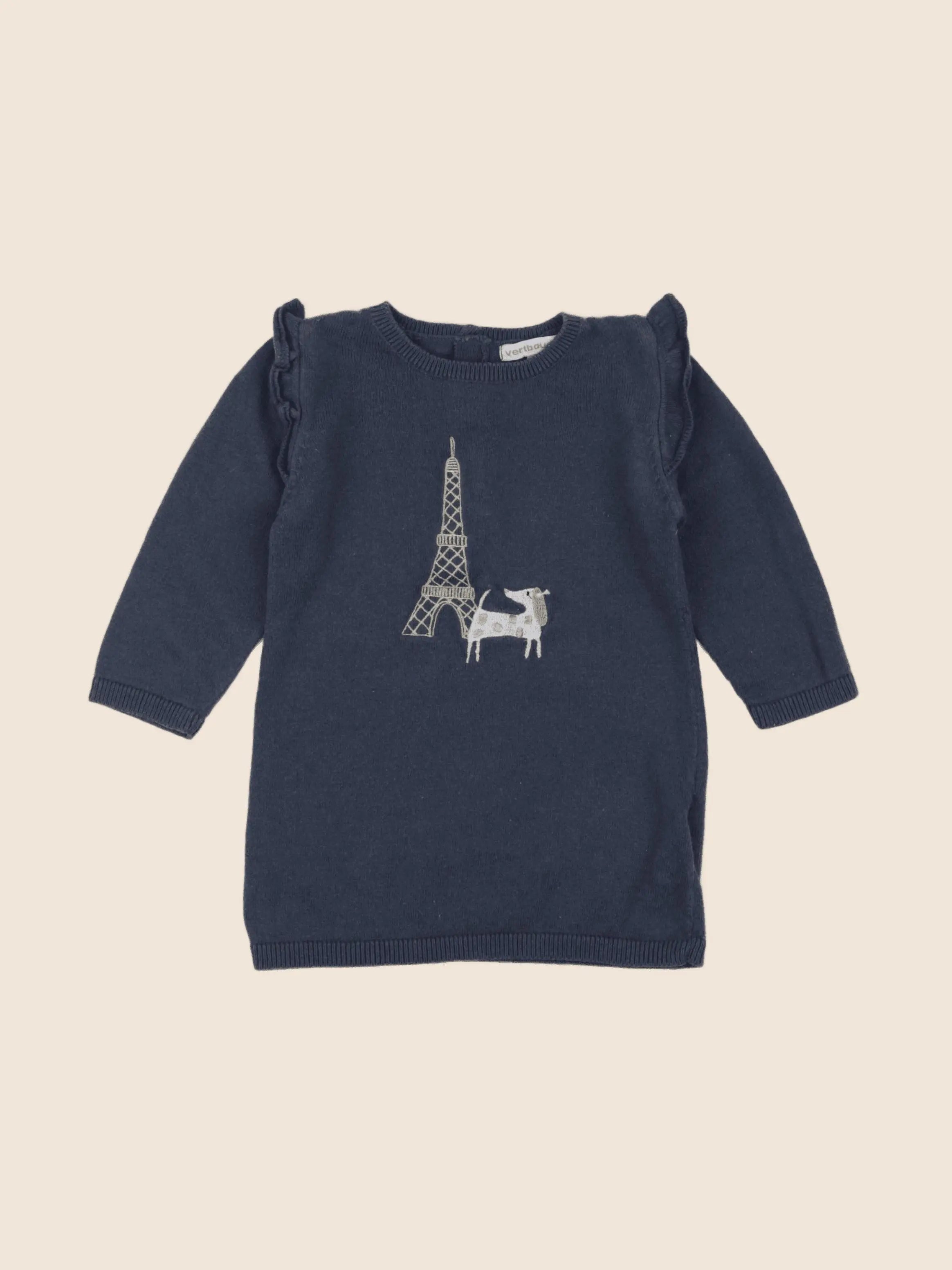 Vertbaudet - robe bleu - 18 mois