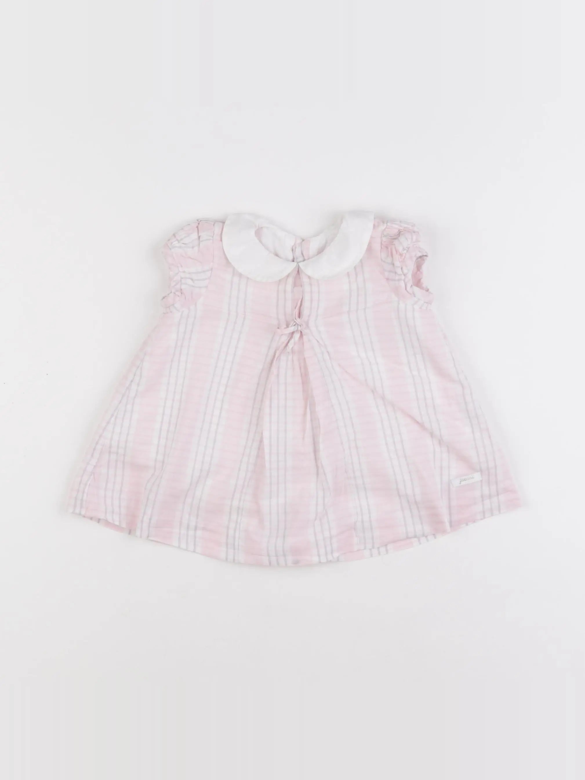 Jacadi - robe blanc, rose - 6 mois