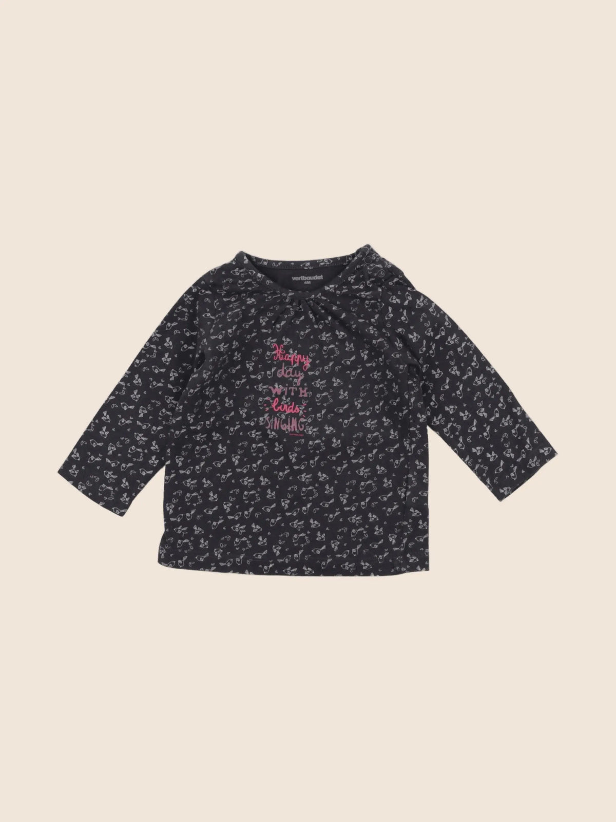 Vertbaudet - tee-shirt gris - 6 mois