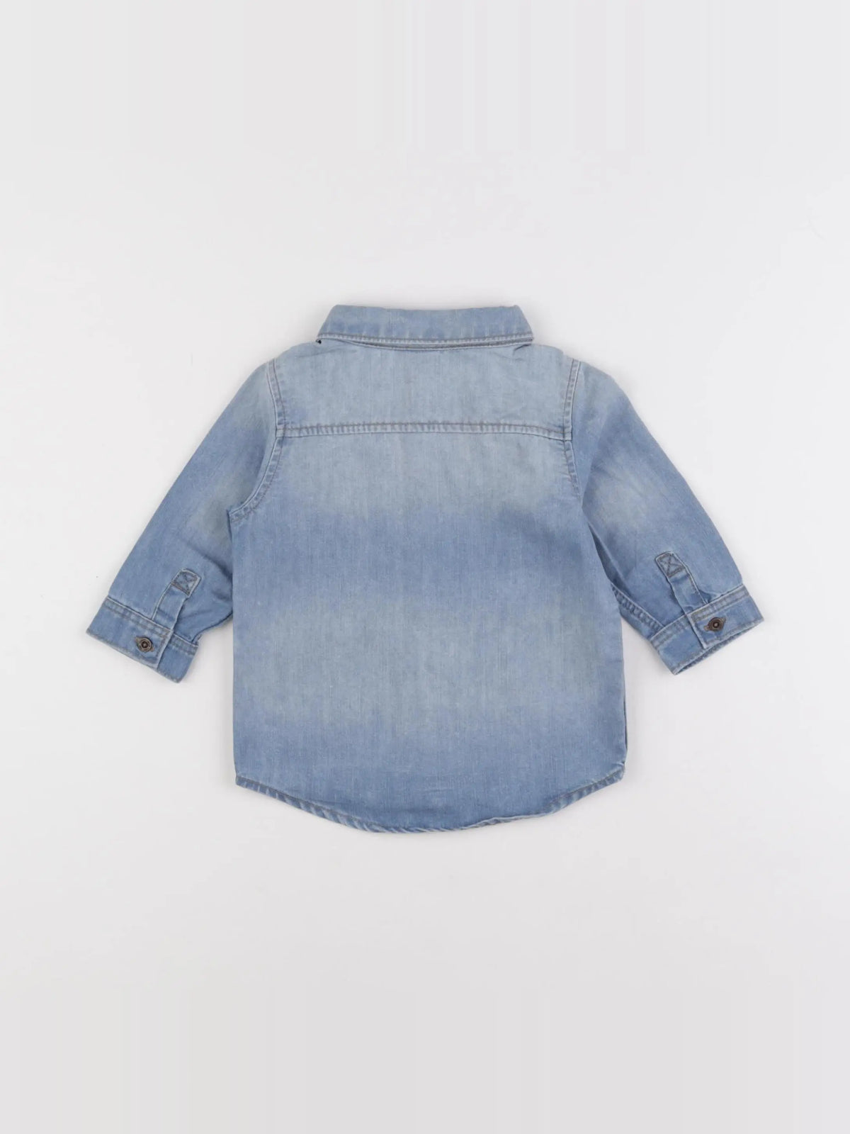 H&M - chemise bleu - 4/6 mois