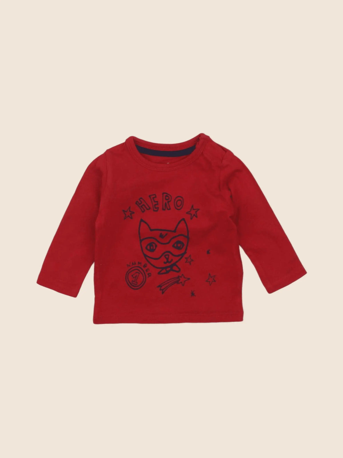 Vertbaudet - tee-shirt rouge - 3 mois