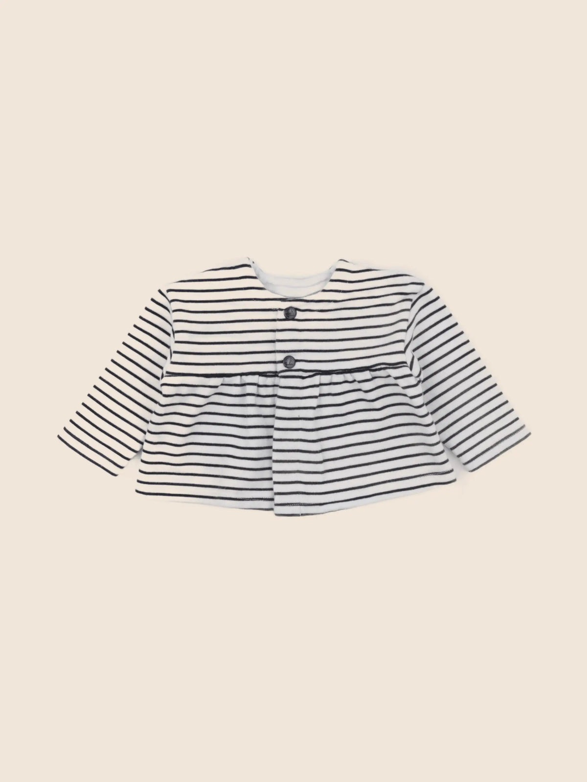 Petit Bateau - sweat bleu - 6 mois