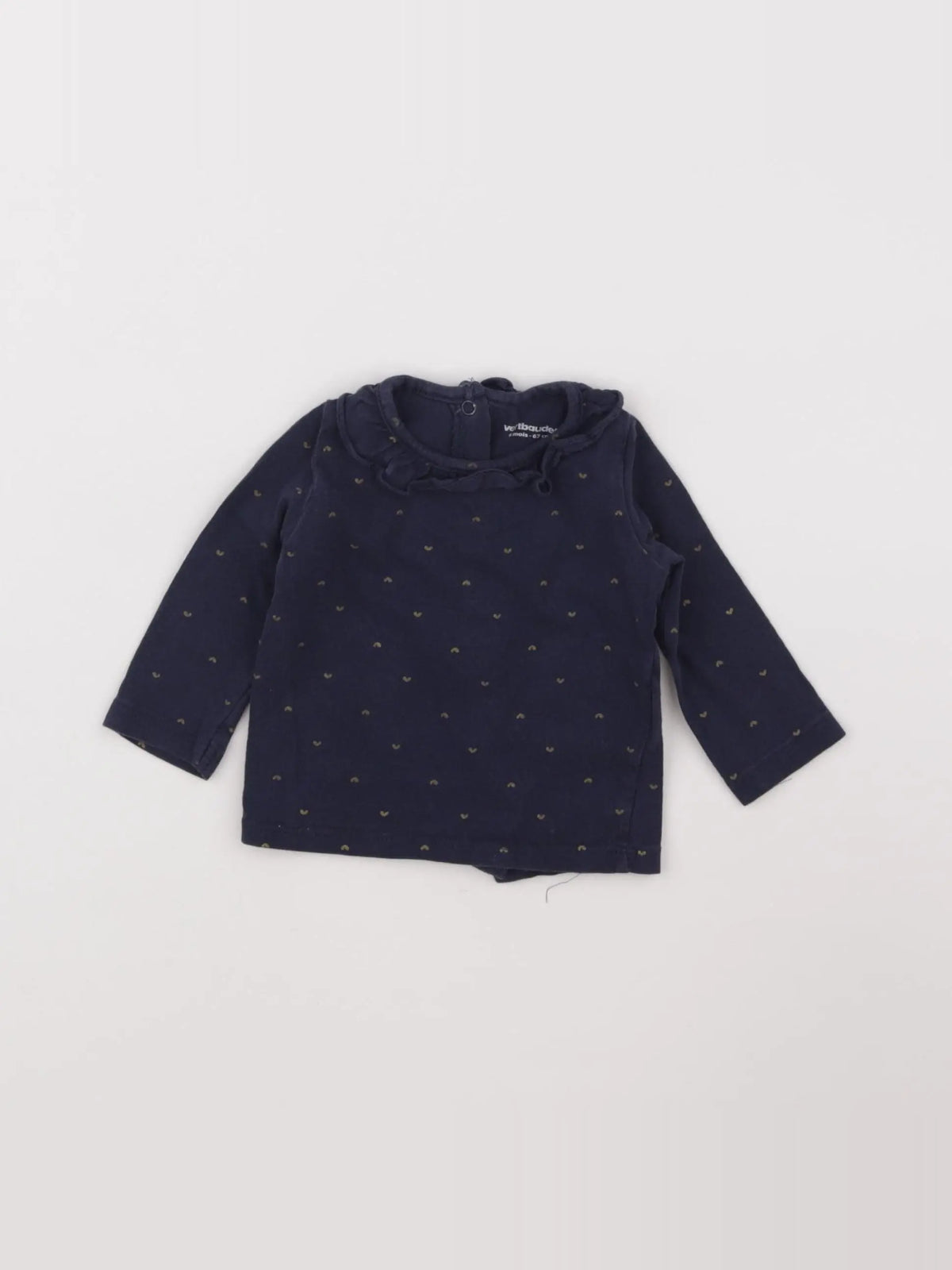 Vertbaudet - tee-shirt bleu - 6 mois