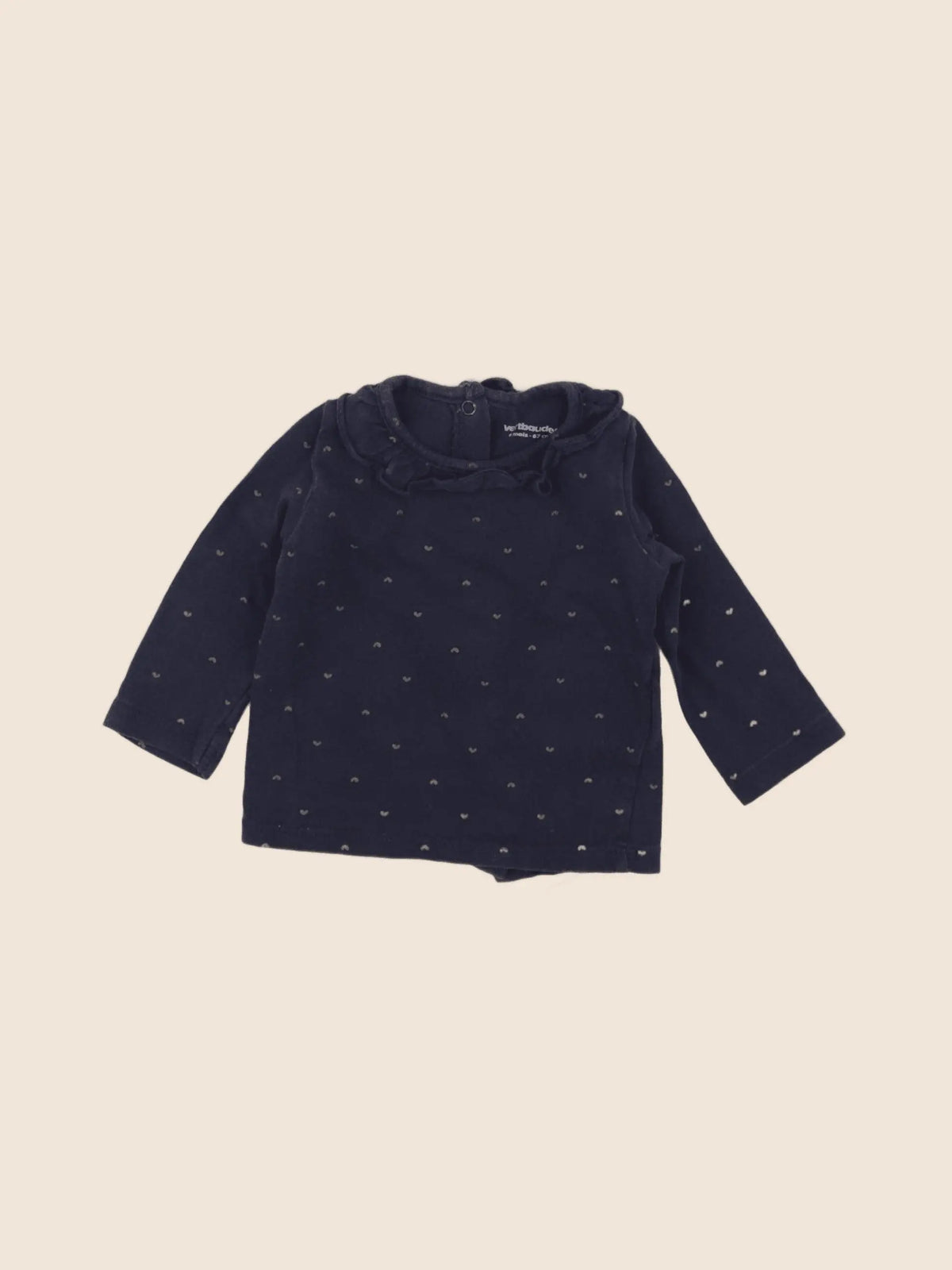 Vertbaudet - tee-shirt bleu - 6 mois