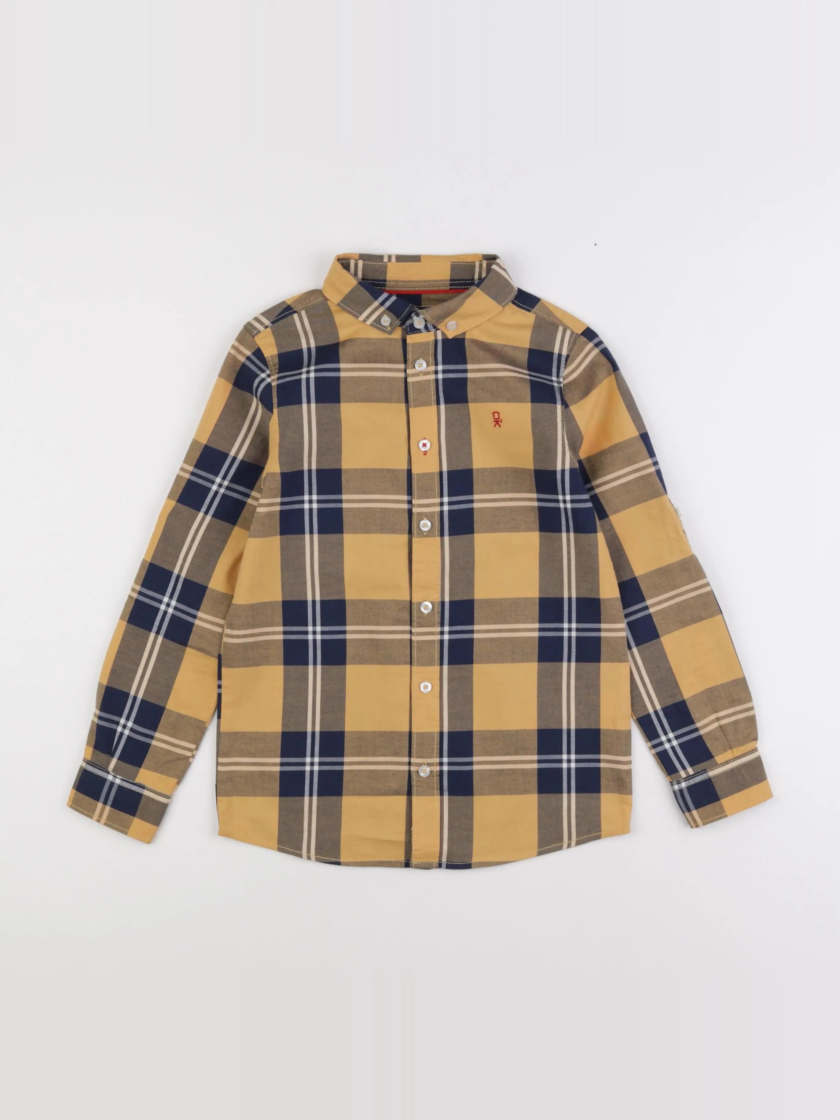 Okaidi - chemise bleu, jaune - 8 ans