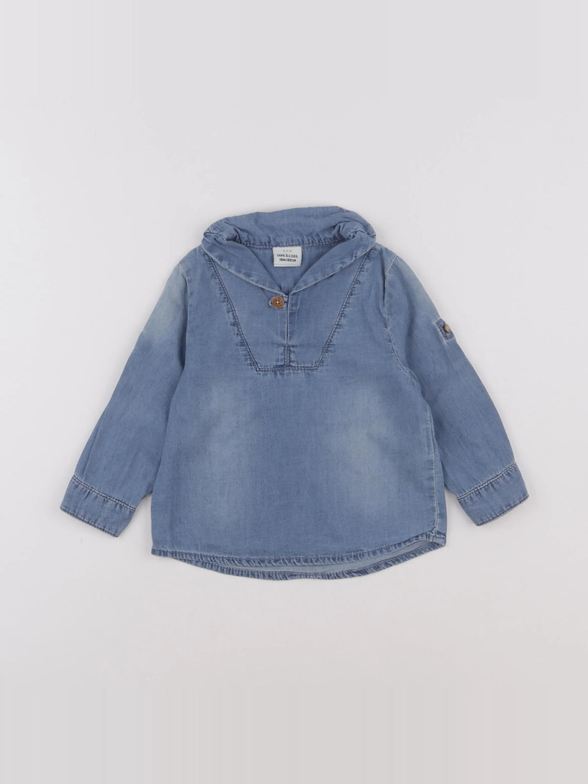 Tape à l'oeil - chemise bleu - 18 mois