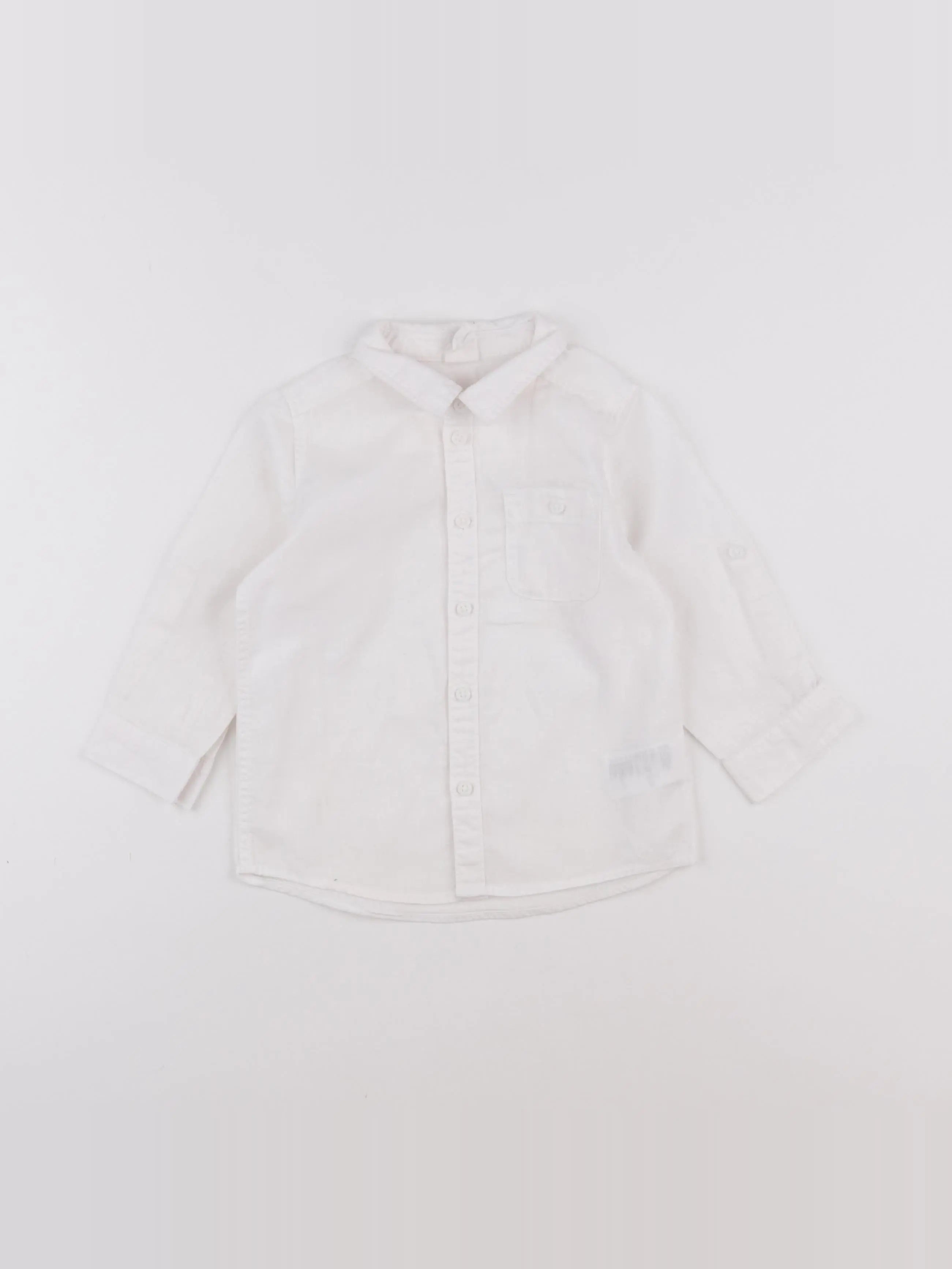 H&M - chemise blanc - 12/18 mois