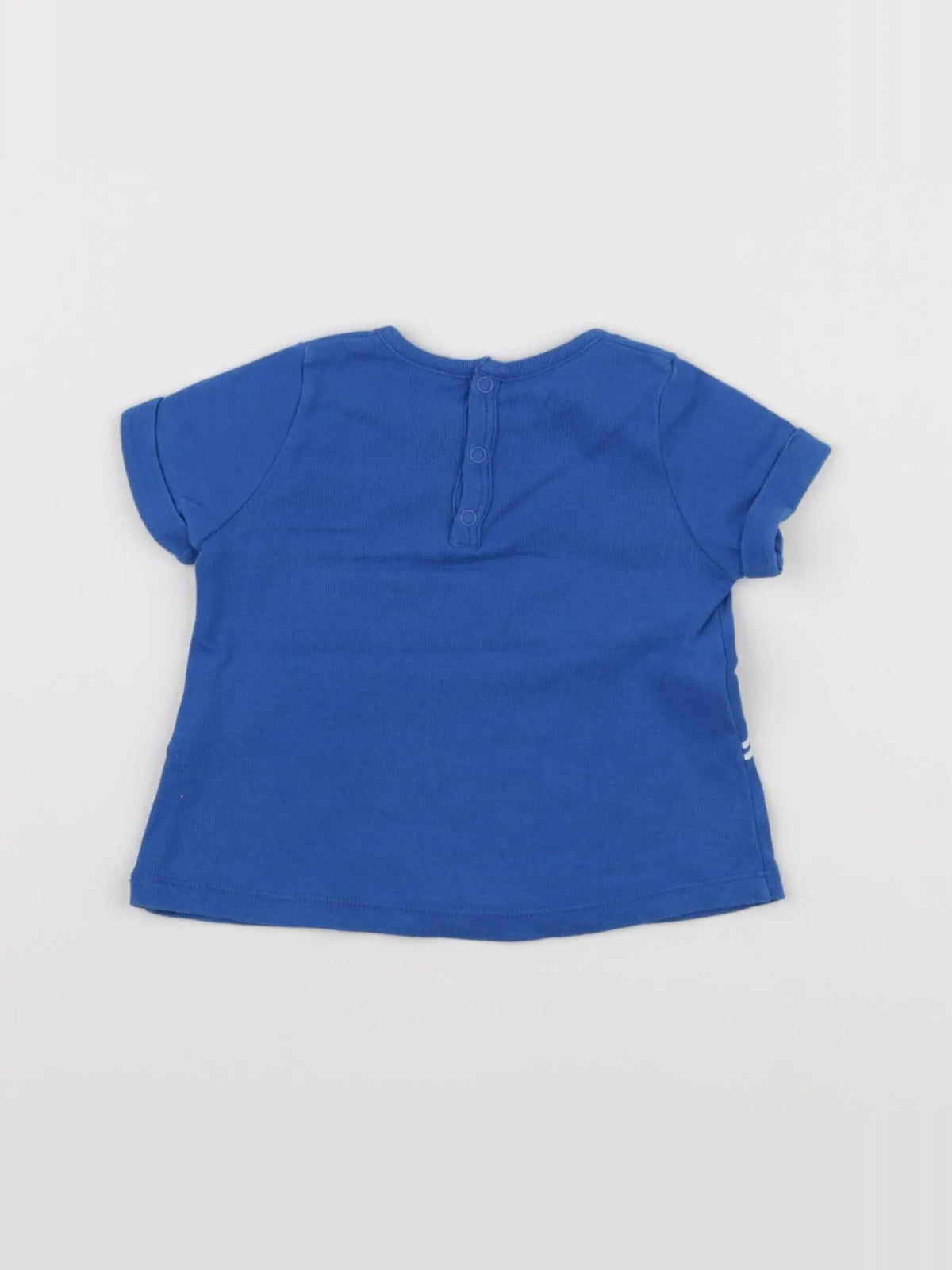 Petit Bateau - tee-shirt bleu - 6 mois