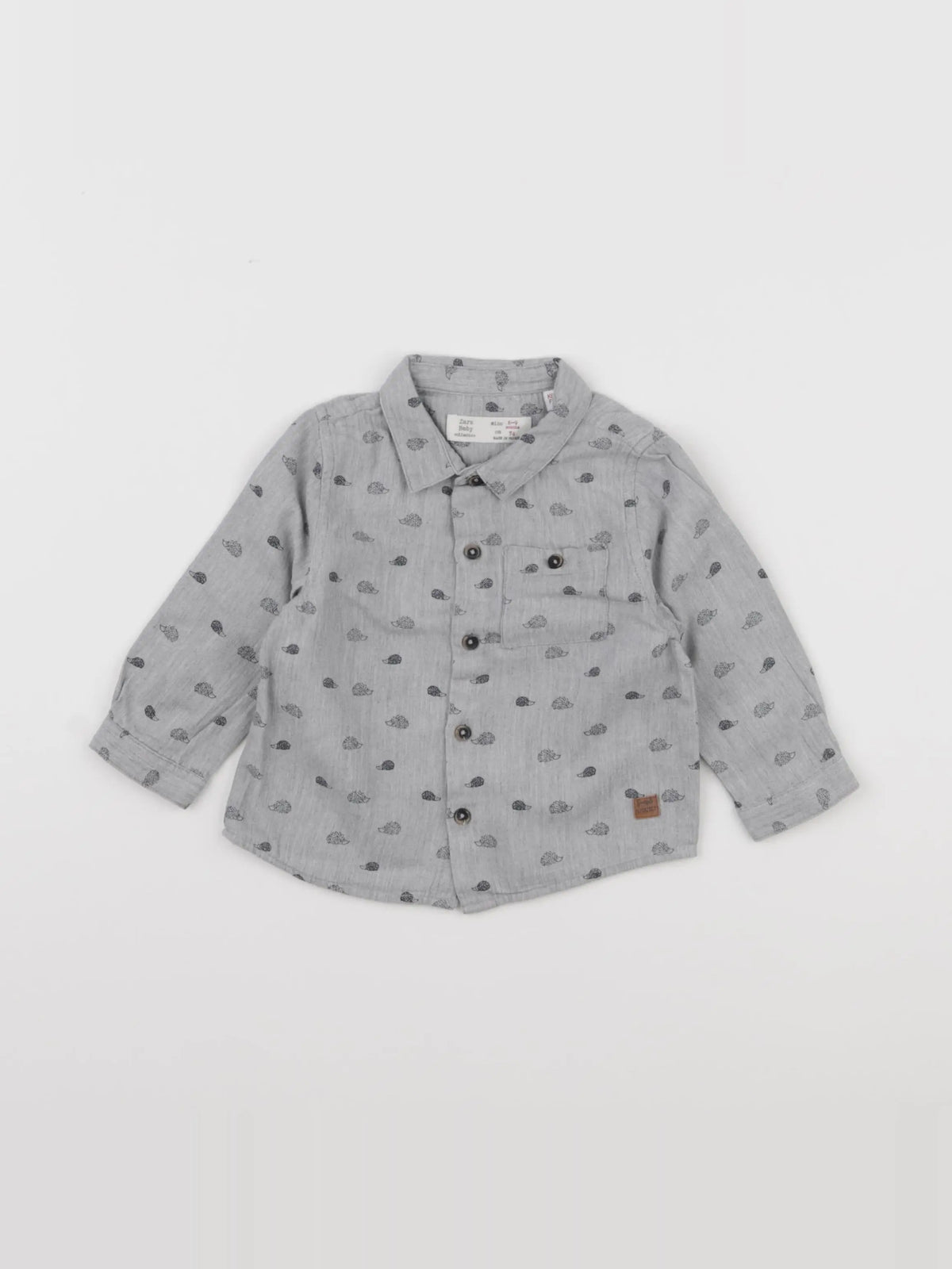 Zara - chemise gris - 6/9 mois