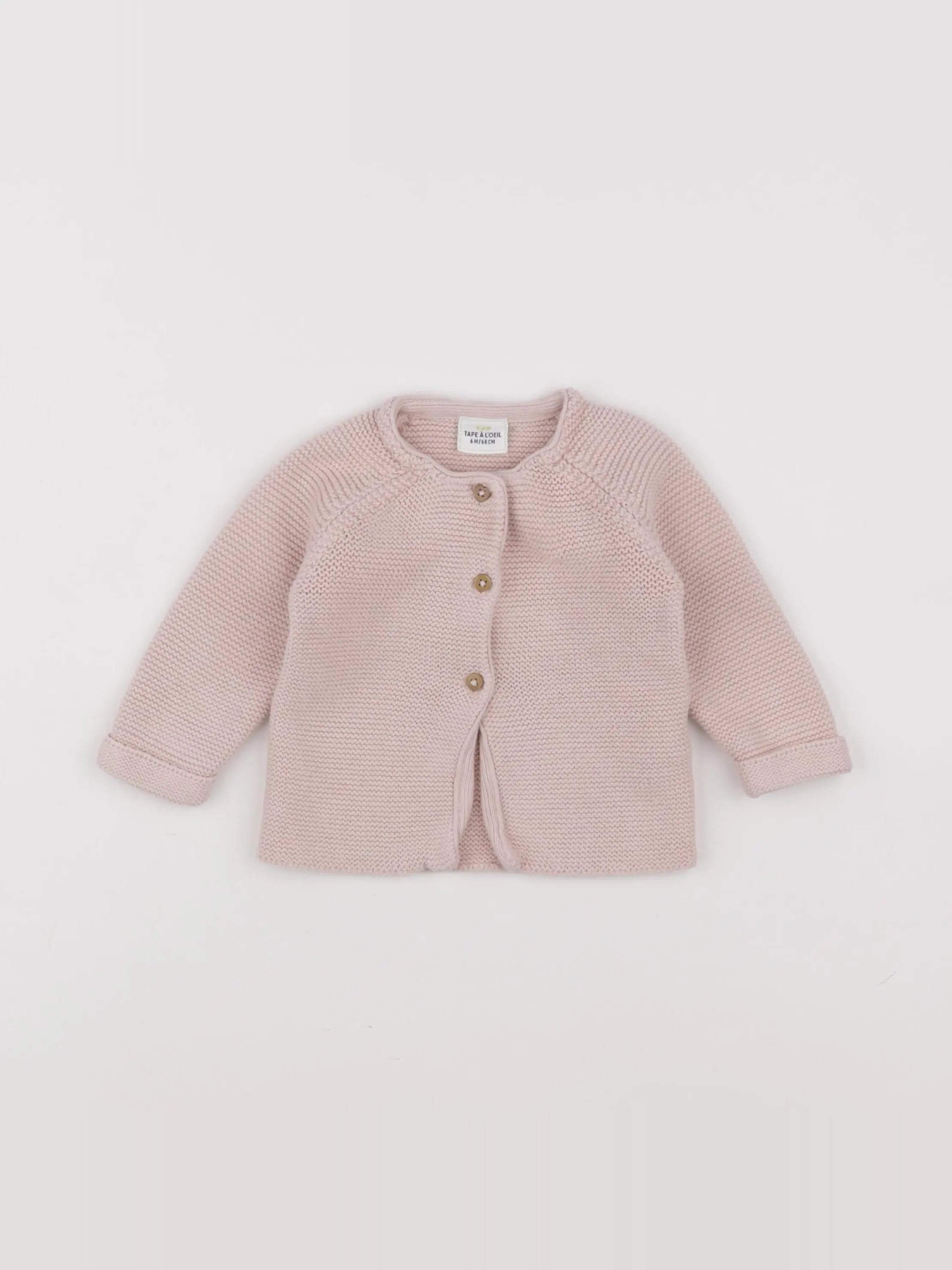 Tape à l'oeil - gilet rose - 6 mois