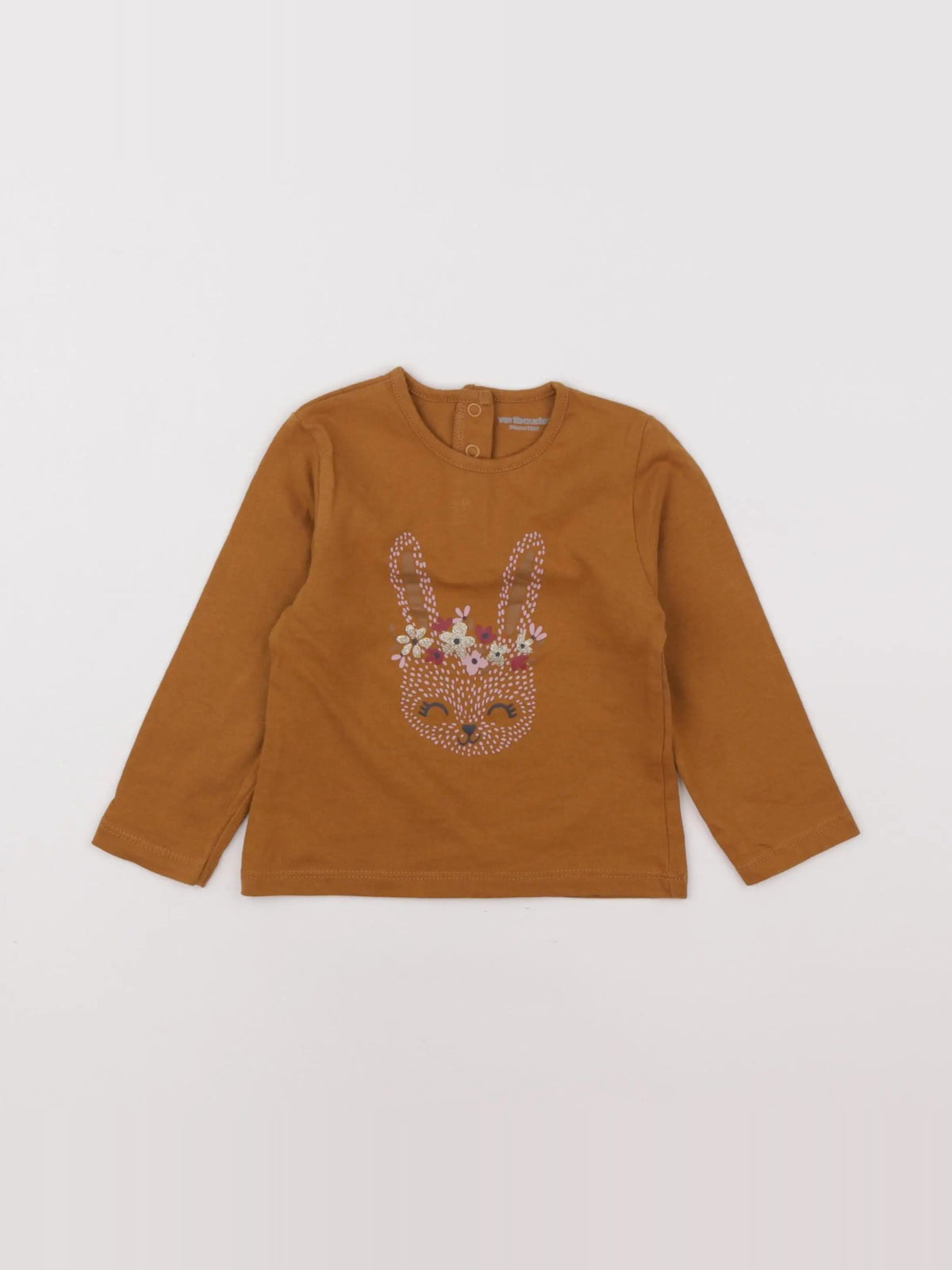 Vertbaudet - tee-shirt marron - 12 mois