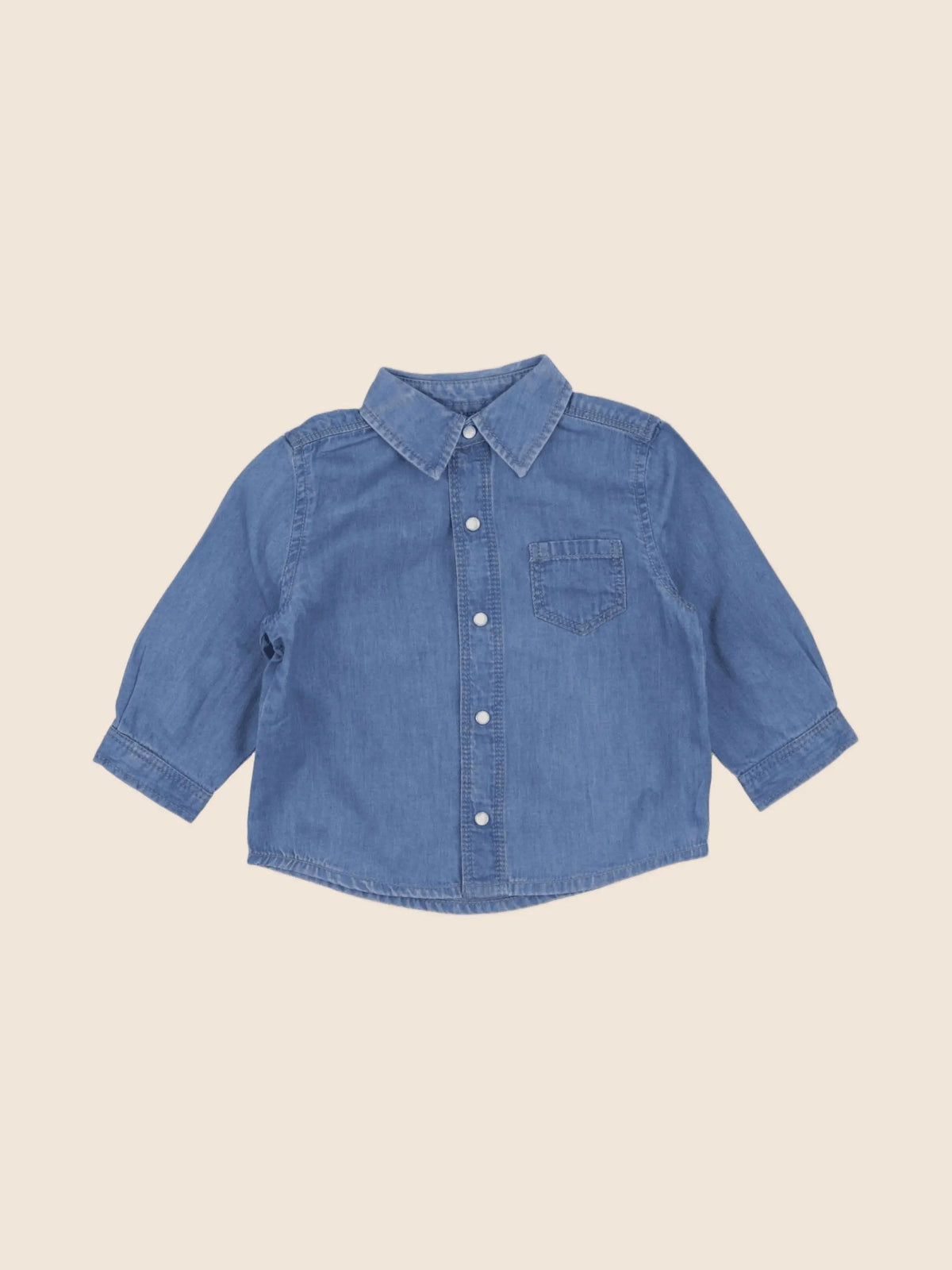 Boutchou - chemise bleu - 6 mois