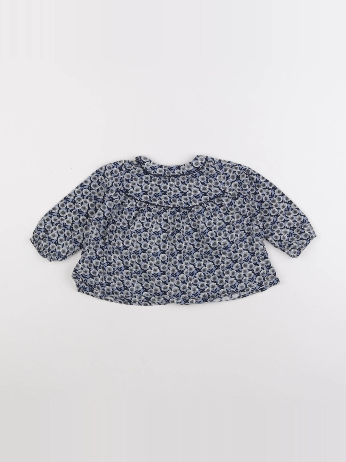 Boutchou - blouse bleu - 12 mois