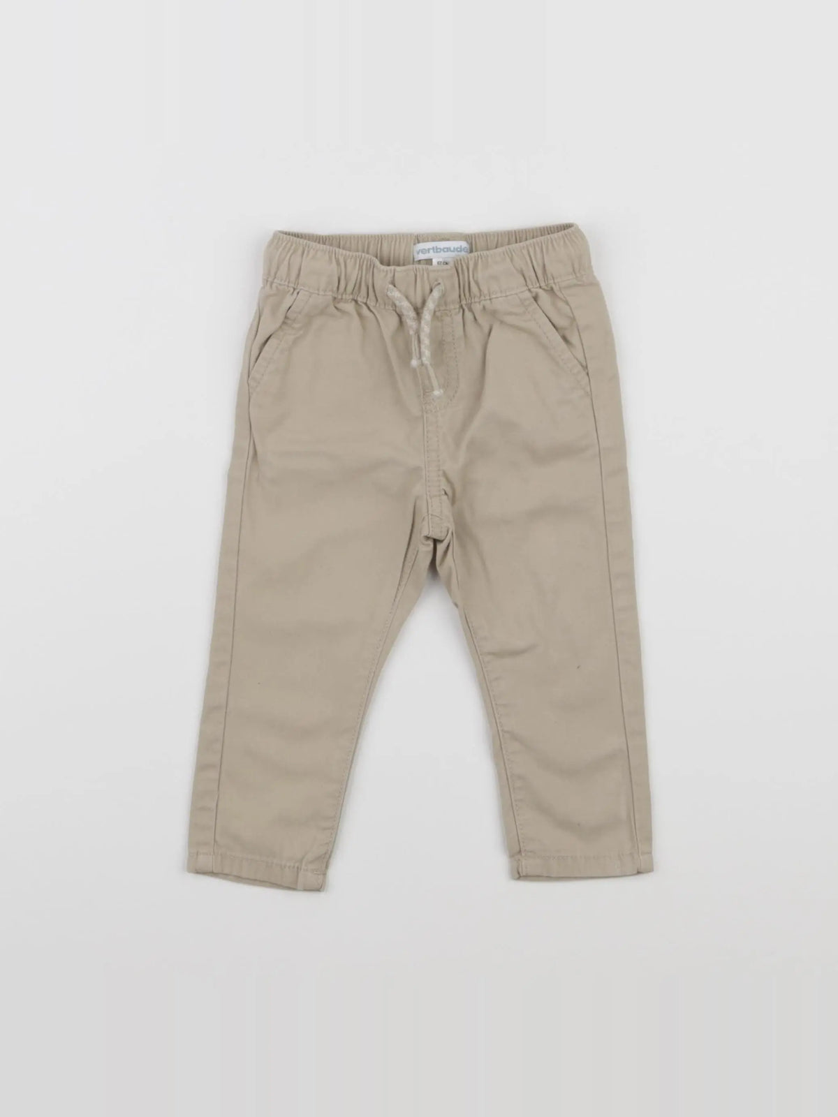 Vertbaudet - pantalon beige - 6 mois