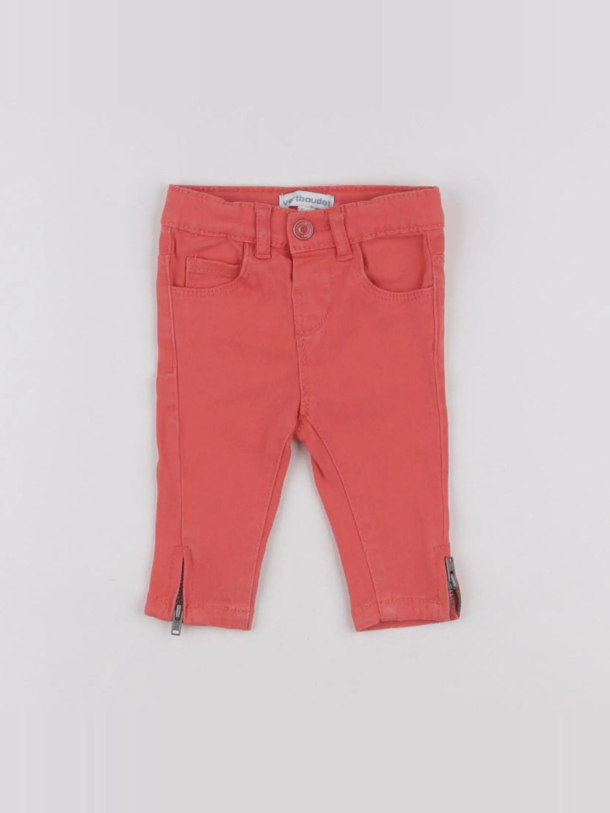 Vertbaudet - pantalon orange - 3 mois