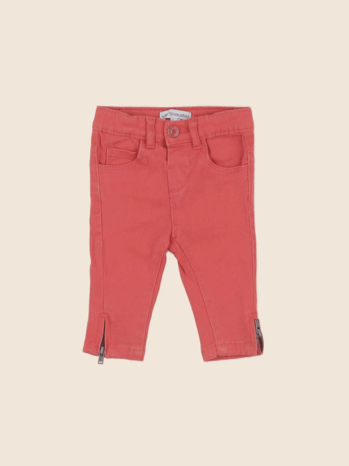 Vertbaudet - pantalon orange - 3 mois