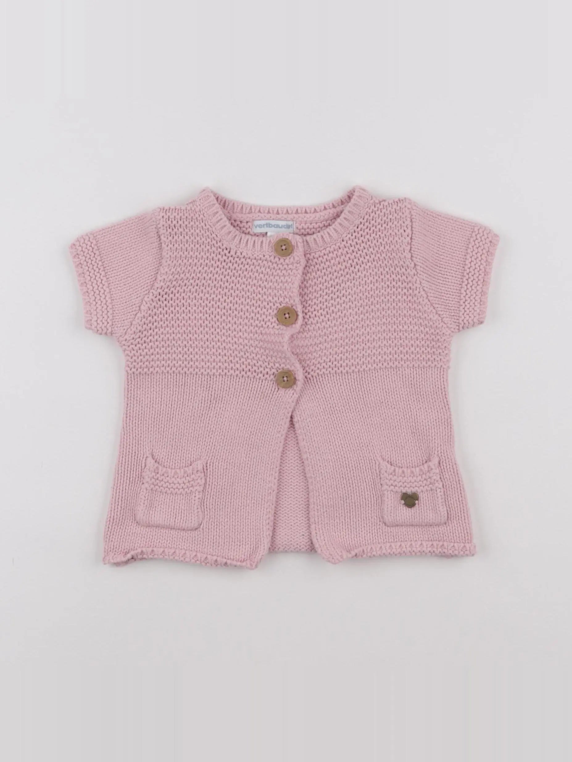 Vertbaudet - gilet rose - 18 mois