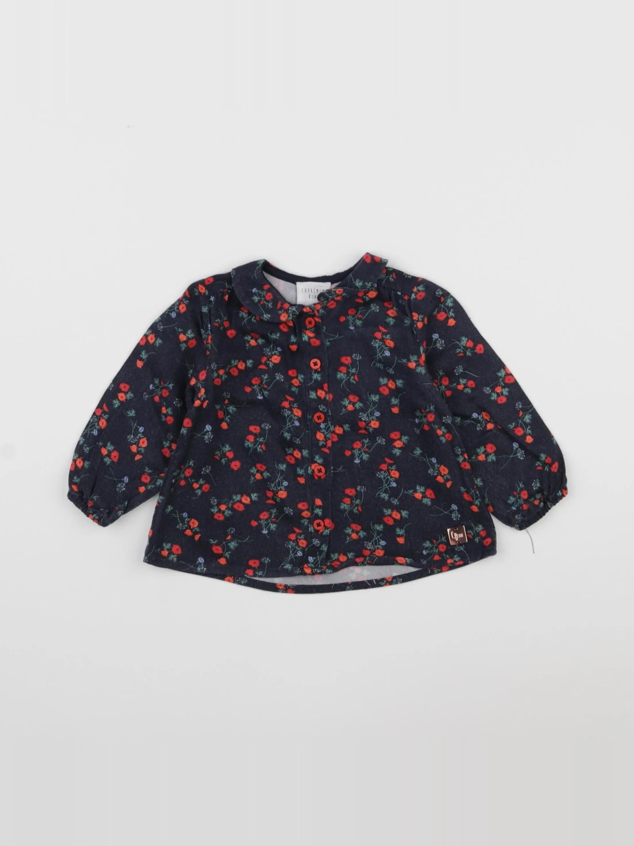 Carrément Beau - blouse bleu - 6 mois