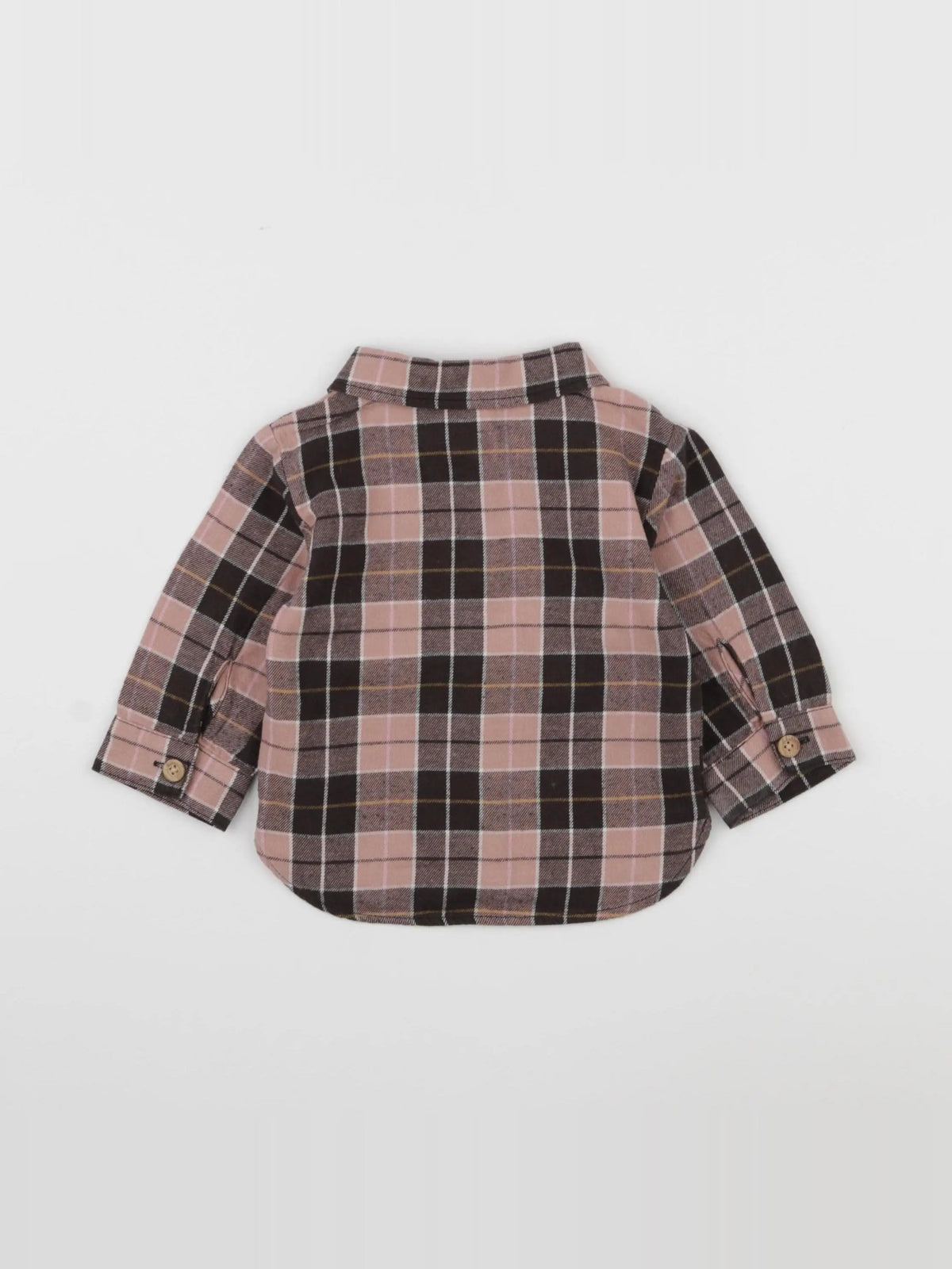 H&M - chemise marron, rose - 3/6 mois