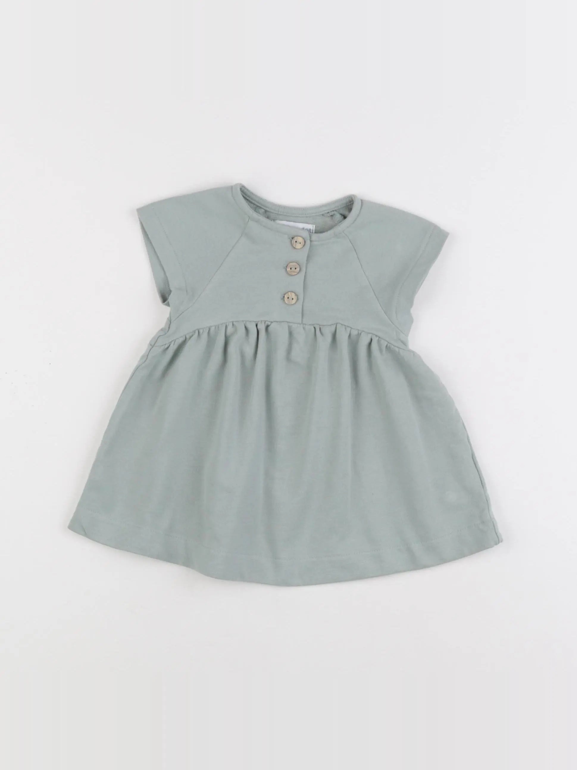 Vertbaudet - robe vert - 6 mois