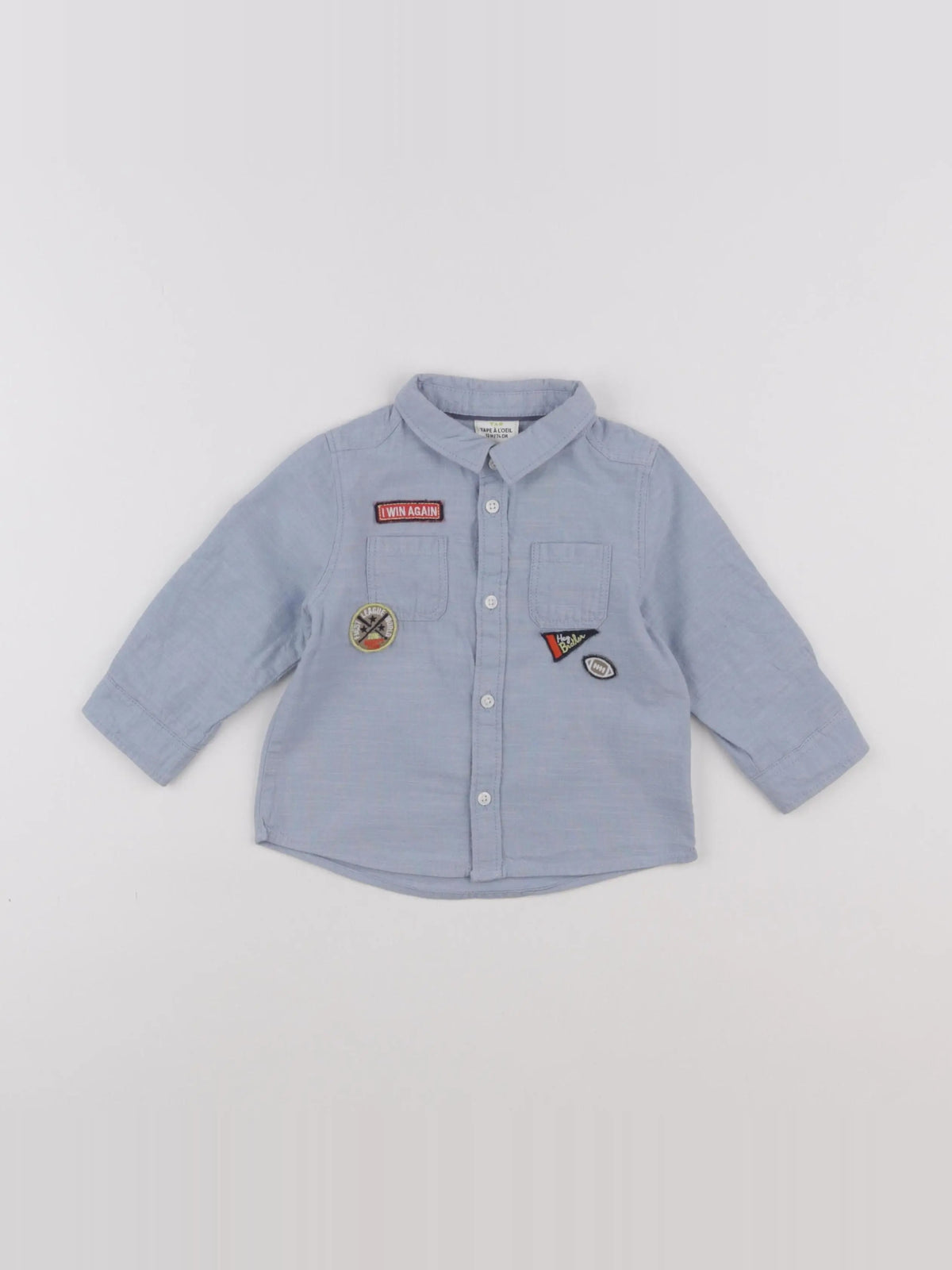 Tape à l'oeil - chemise bleu - 12 mois