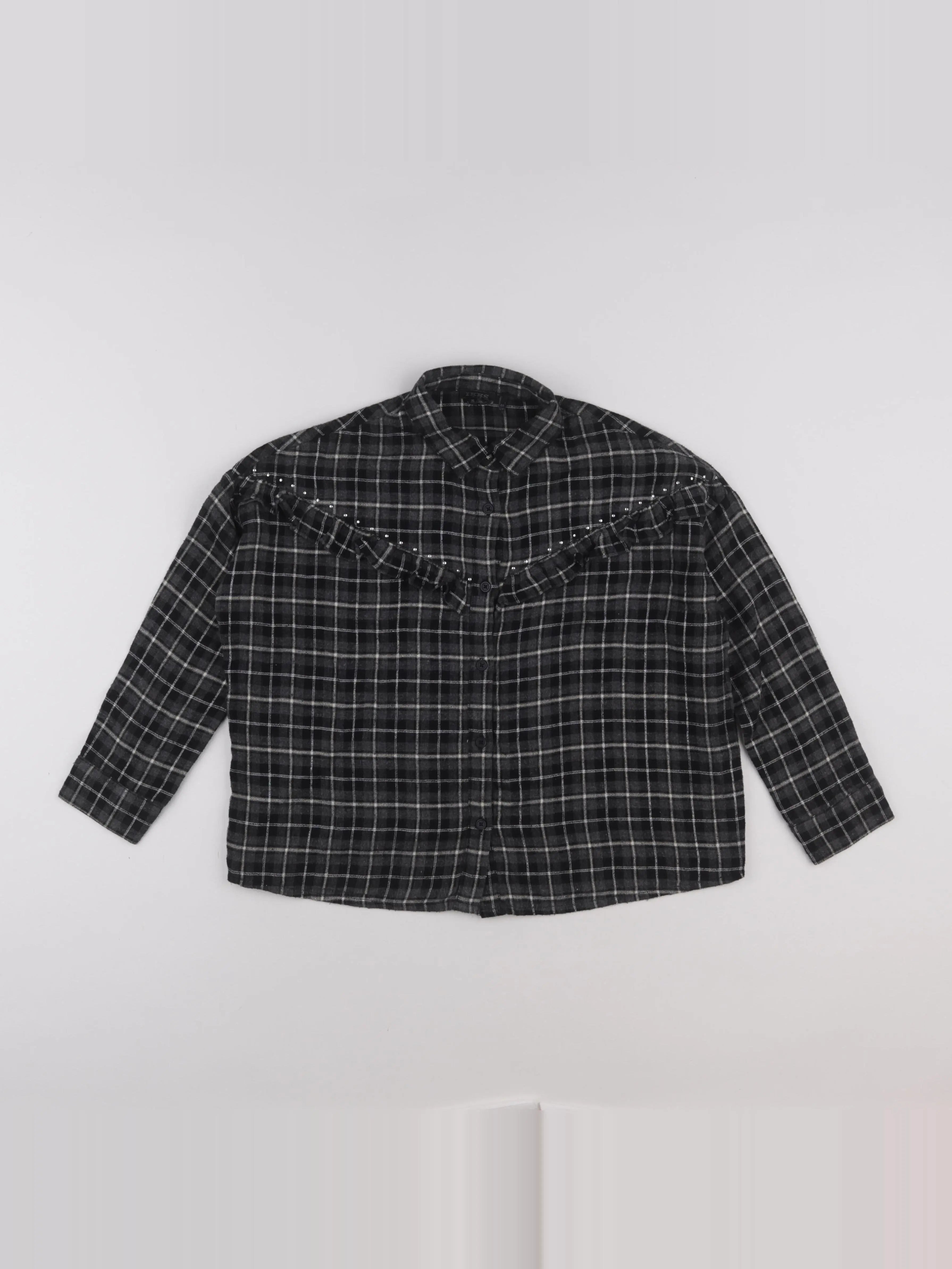 IKKS - blouse gris, argent - 8 ans