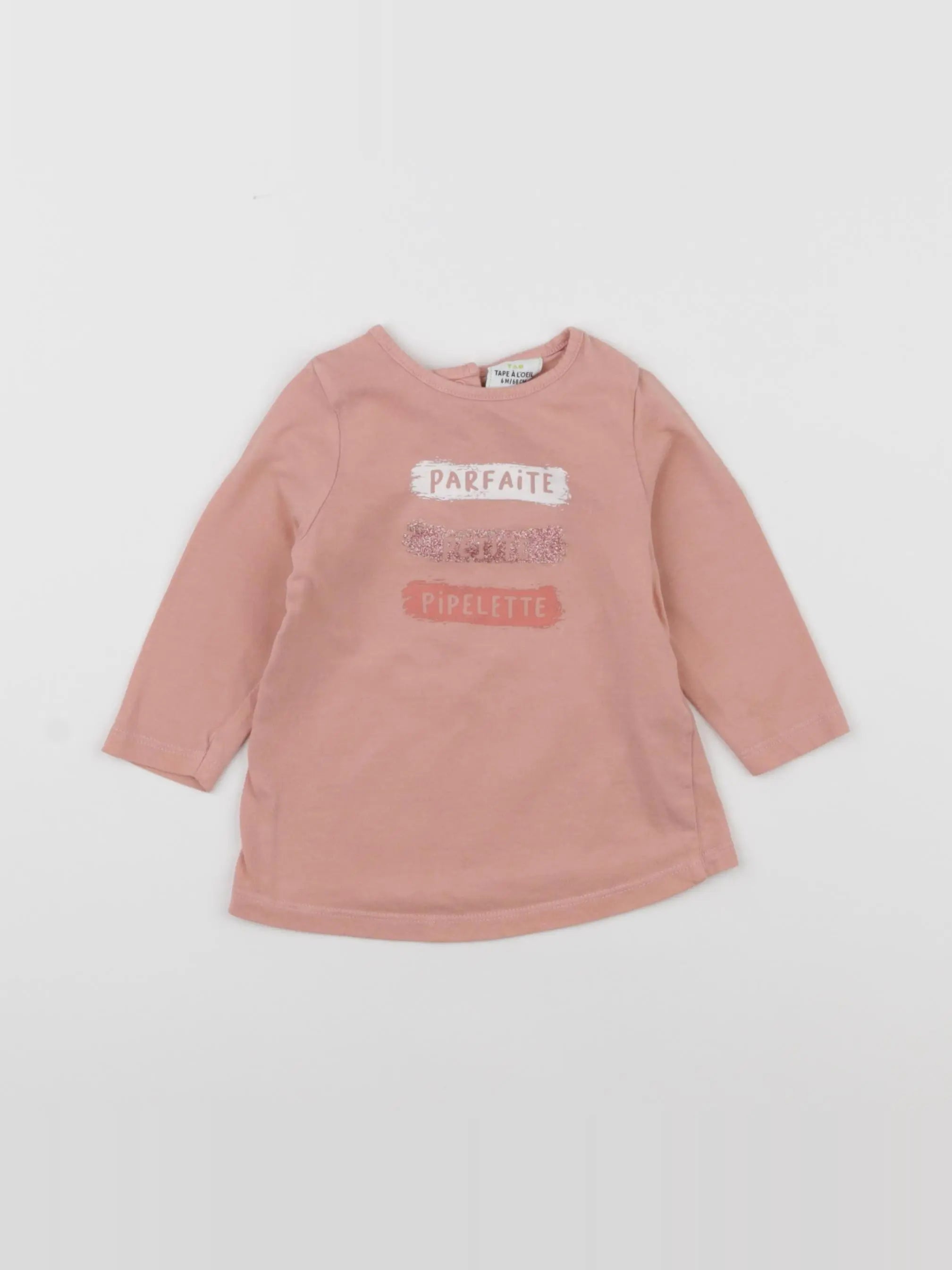 Tape à l'oeil - tee-shirt rose - 6 mois
