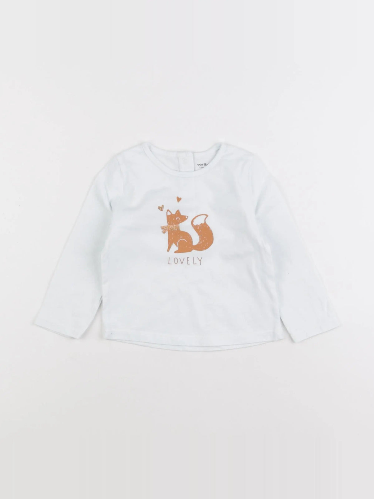 Vertbaudet - tee-shirt blanc - 12 mois