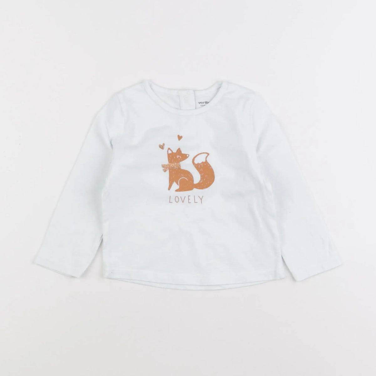 Vertbaudet - tee-shirt blanc - 12 mois