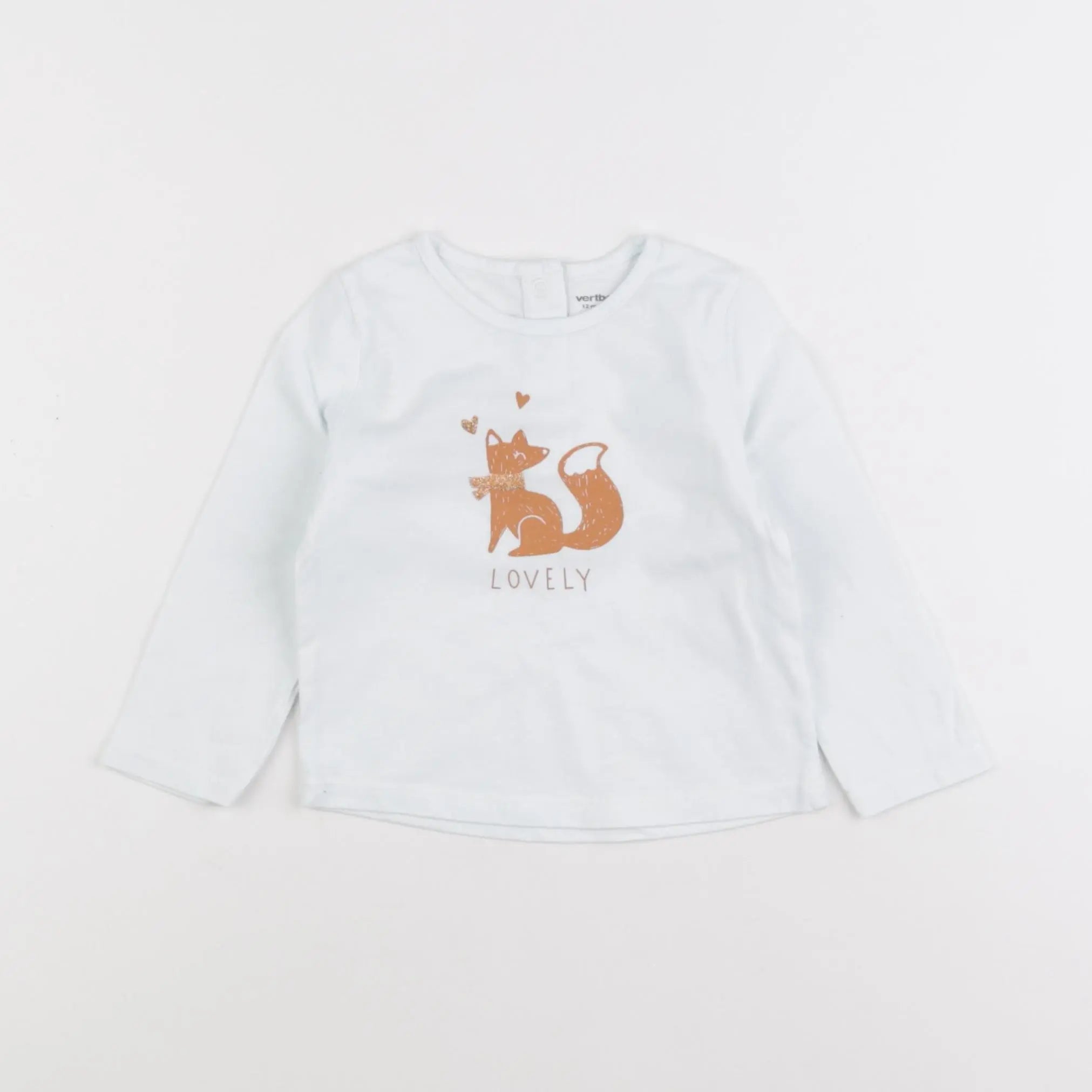 Vertbaudet - tee-shirt blanc - 12 mois