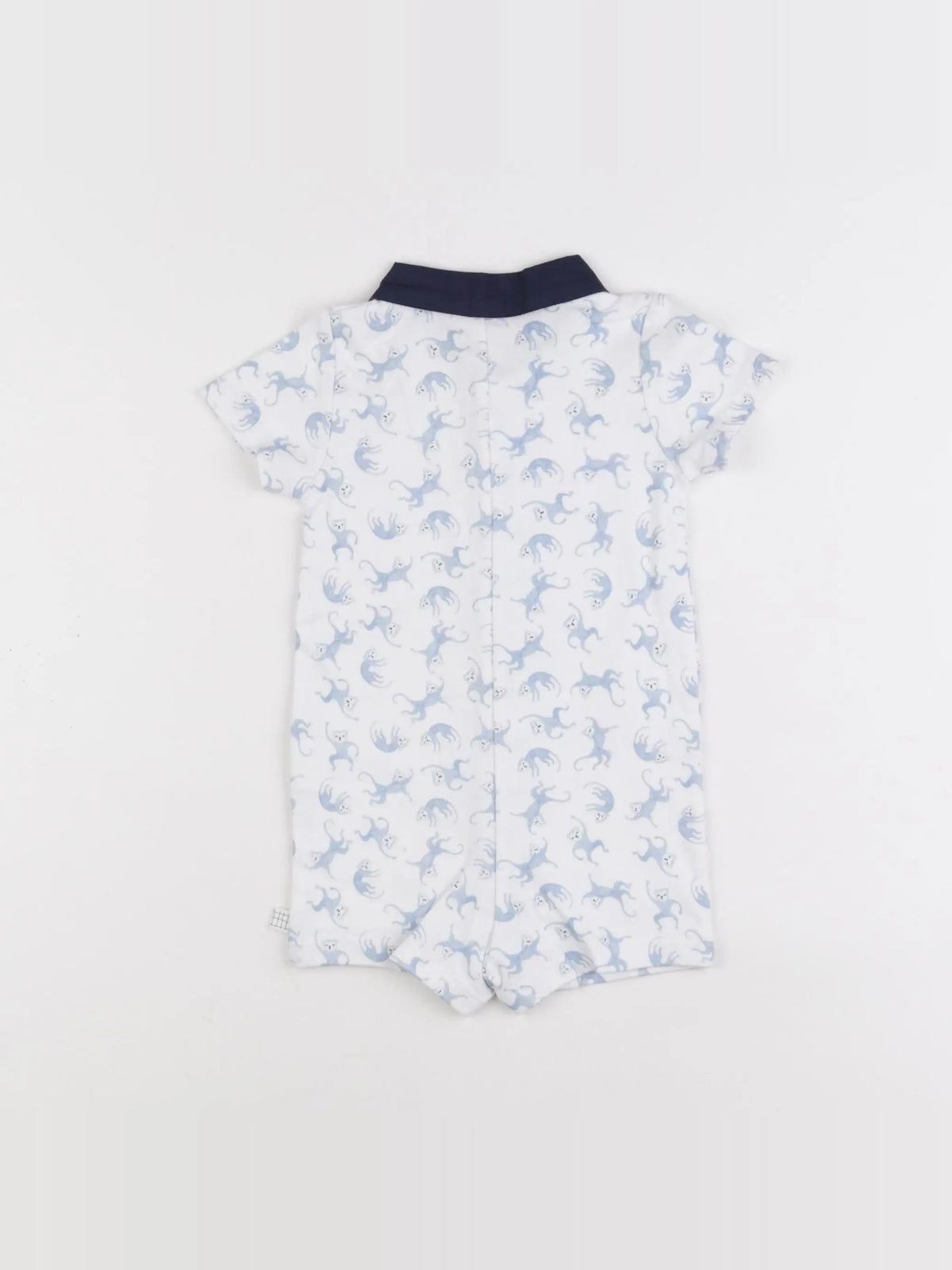 Carrément Beau - combinaison blanc, bleu - 6 mois