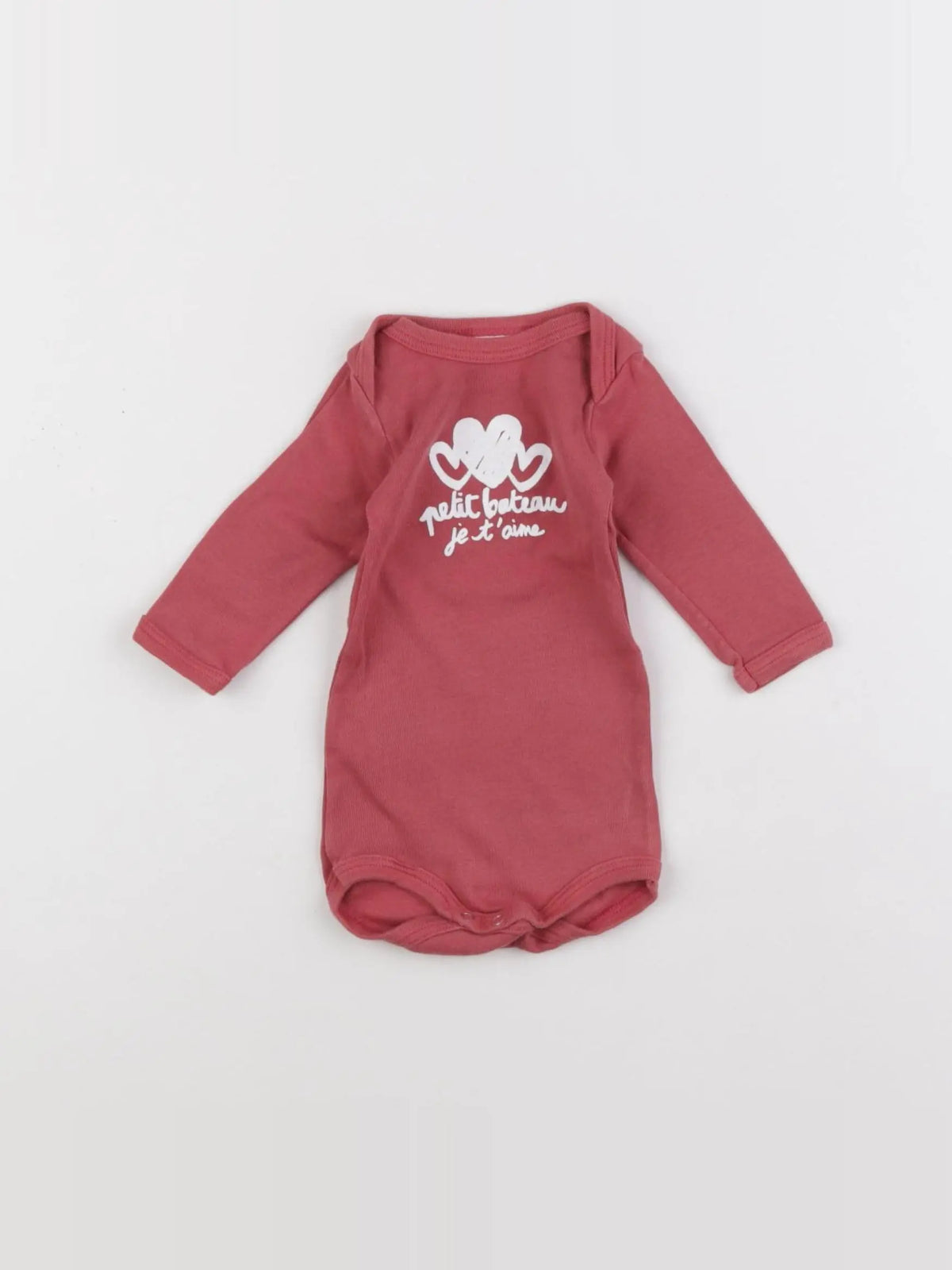 Petit Bateau - body rose - 3 mois