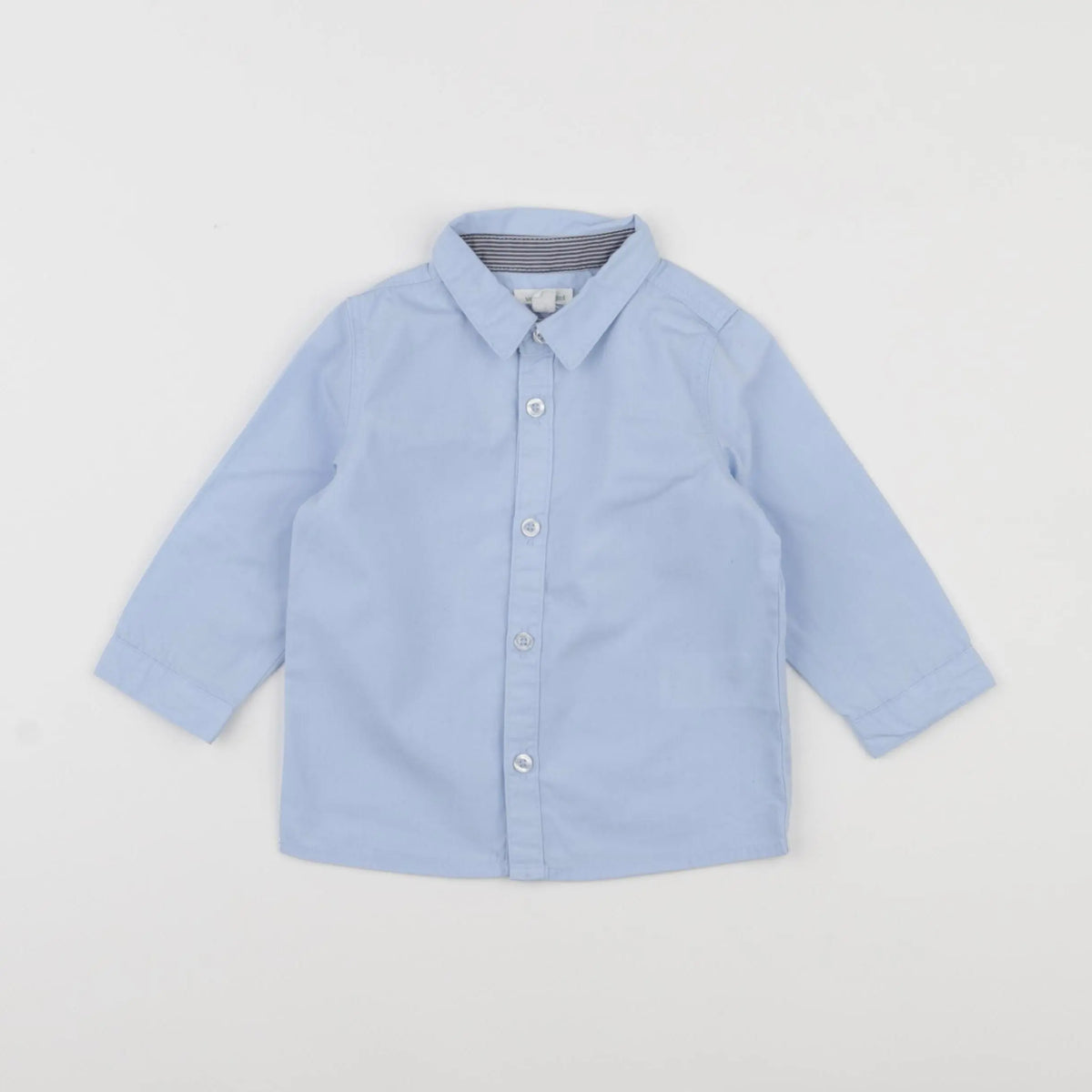 Vertbaudet - chemise bleu - 12 mois