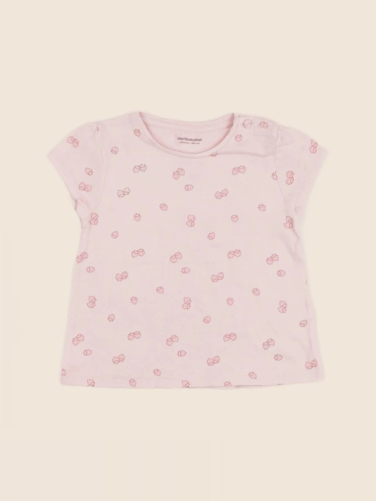Vertbaudet - tee-shirt rose - 18 mois