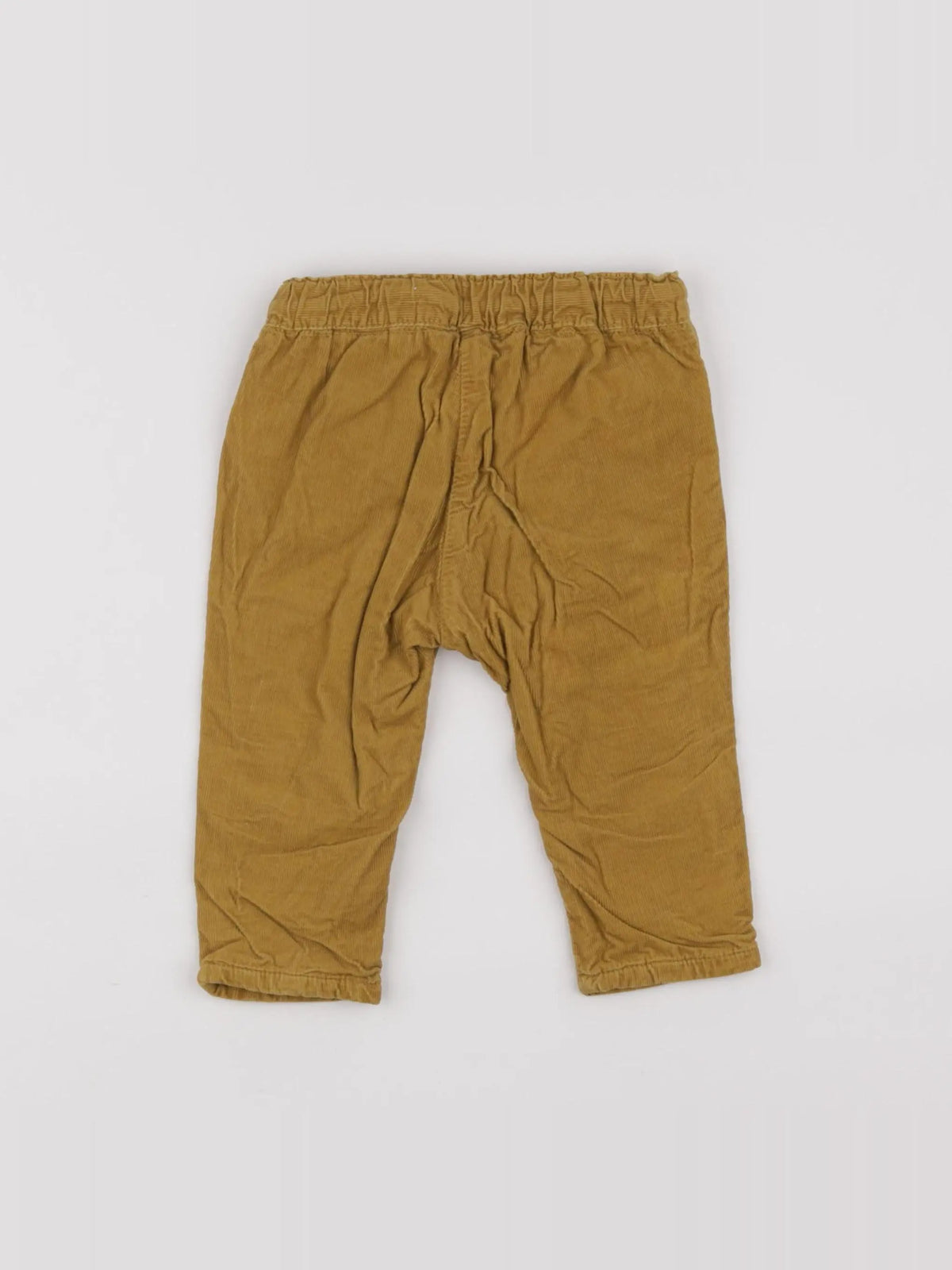 H&M - pantalon doublé jaune - 6/9 mois