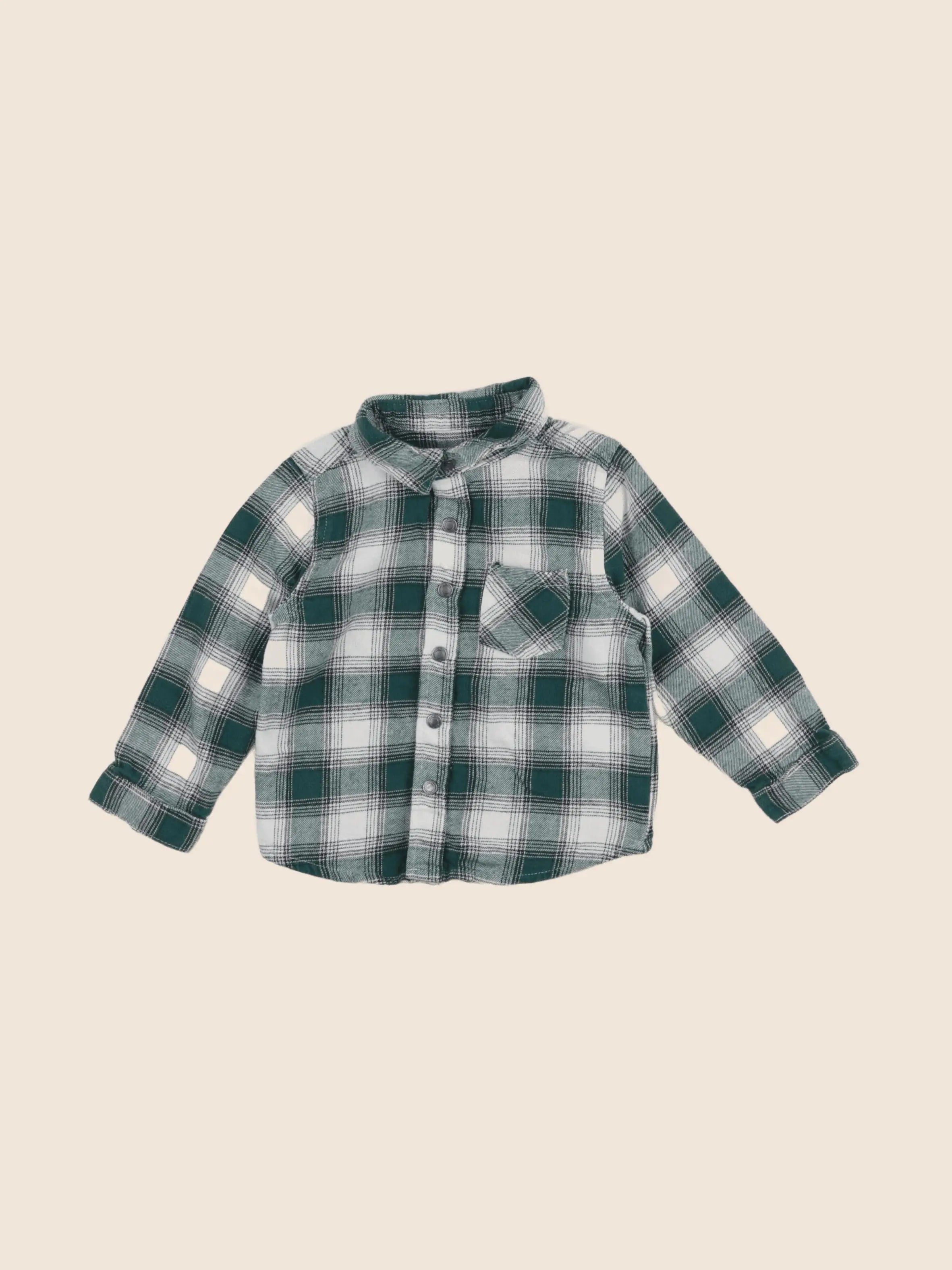 Vertbaudet - chemise vert - 18 mois