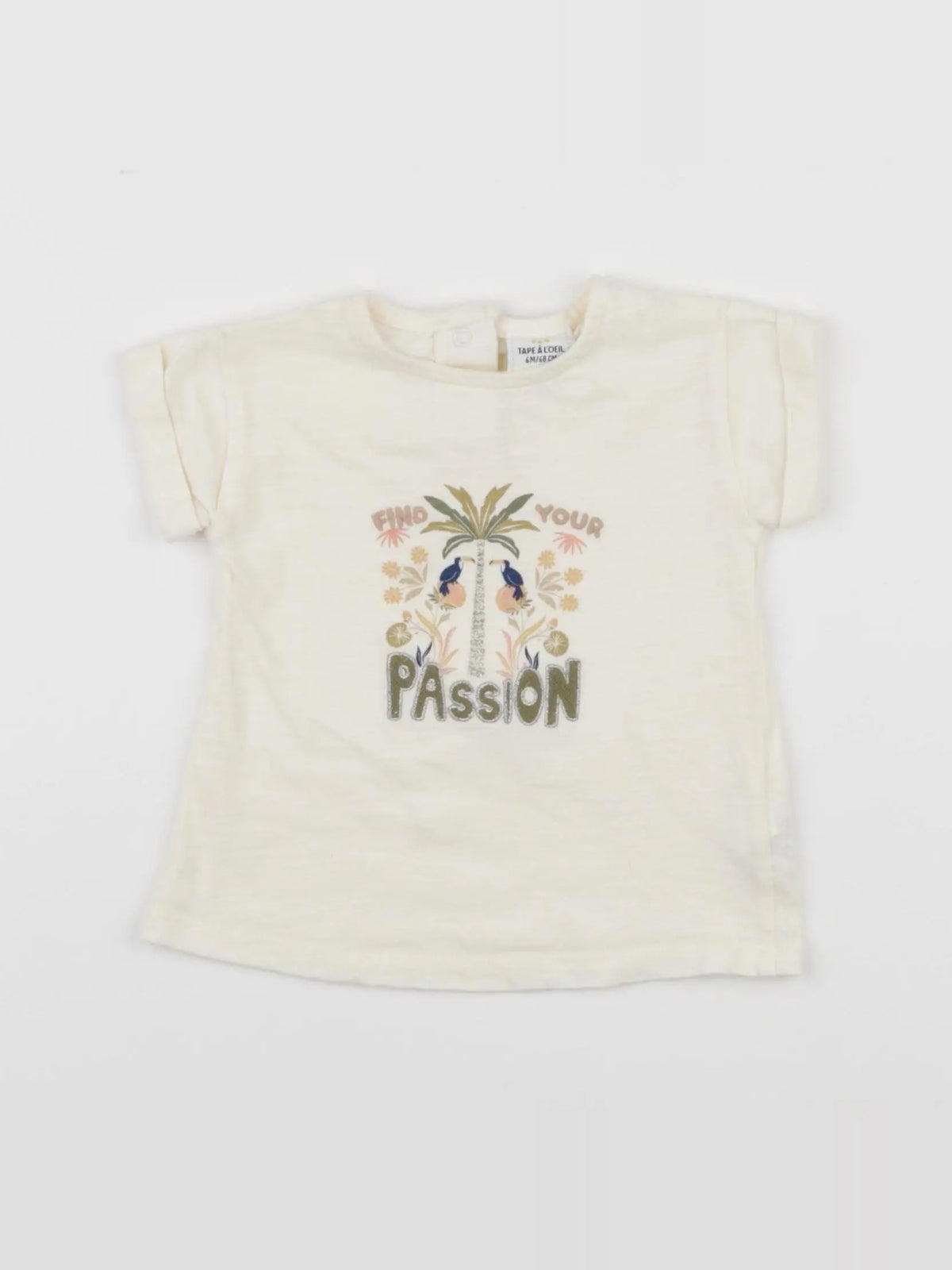 Tape à l'oeil - tee-shirt beige - 6 mois