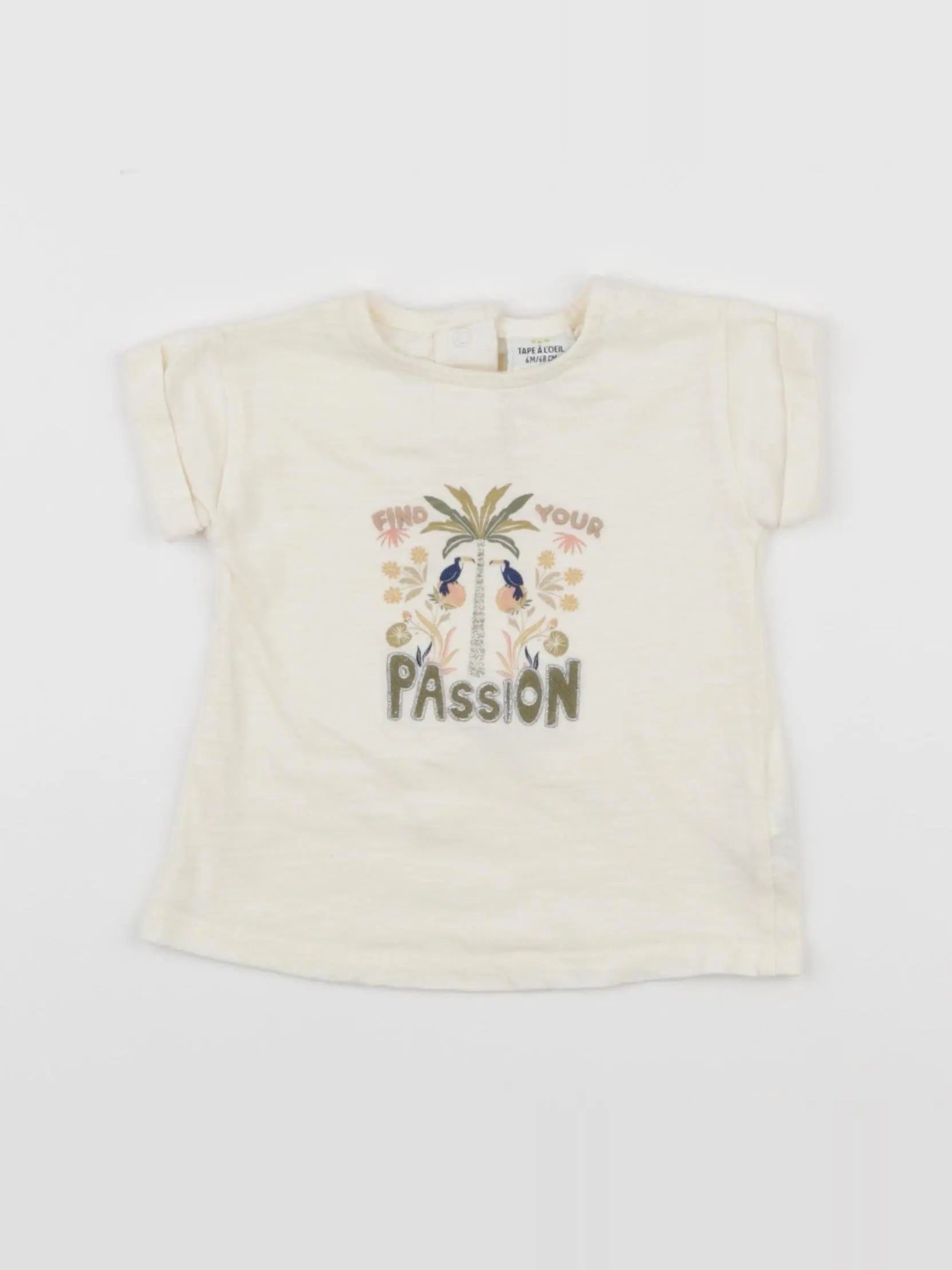 Tape à l'oeil - tee-shirt beige - 6 mois