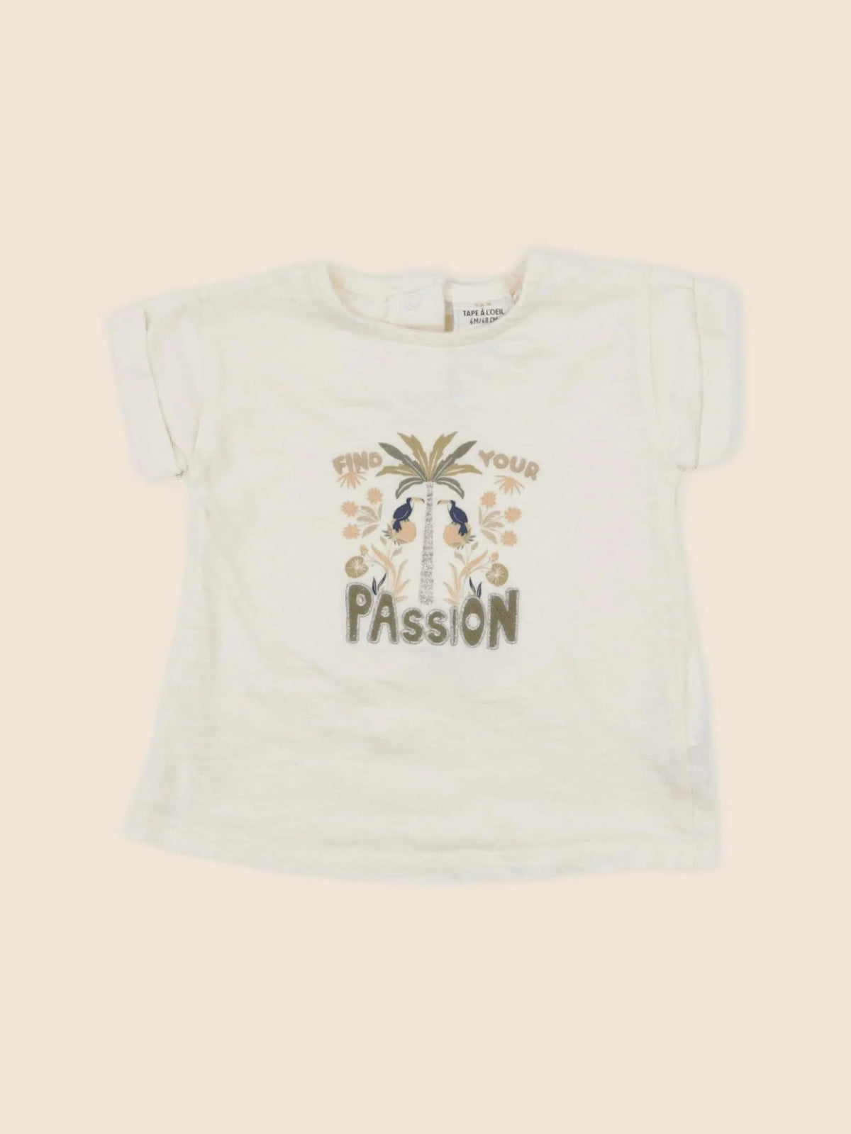 Tape à l'oeil - tee-shirt beige - 6 mois