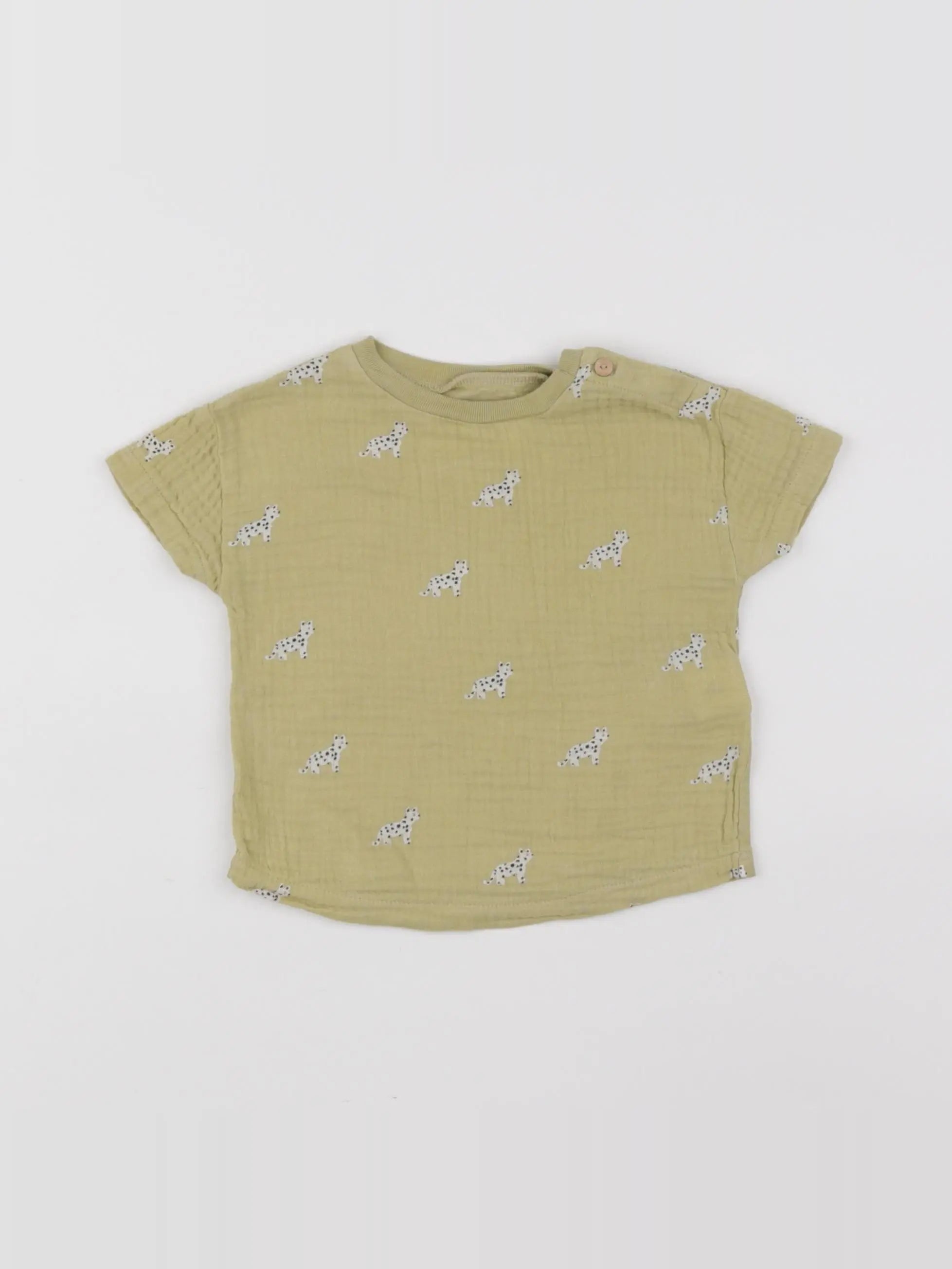 Zara - tee-shirt jaune - 3/6 mois
