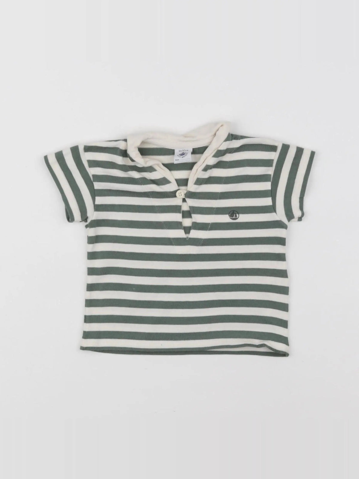 Petit Bateau - tee-shirt vert - 6 mois
