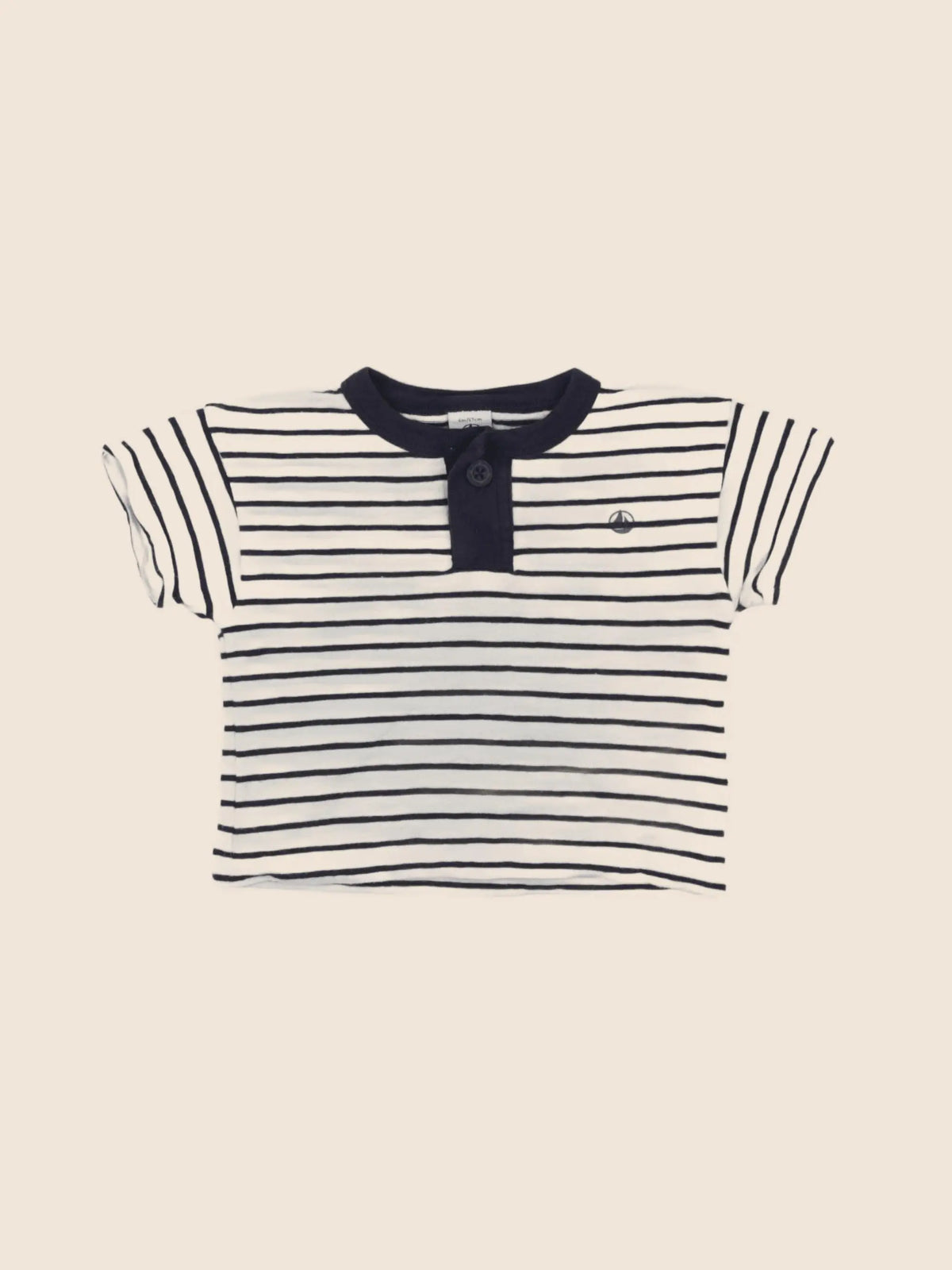 Petit Bateau - tee-shirt bleu - 6 mois