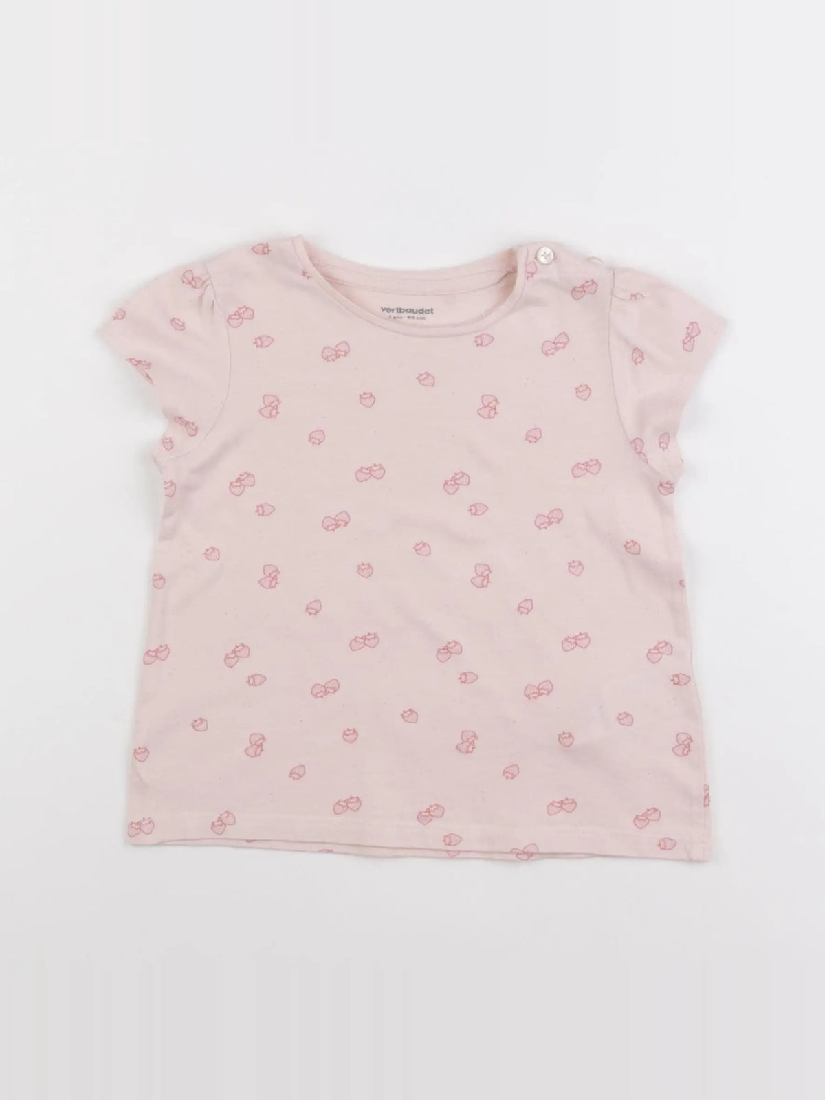 Vertbaudet - tee-shirt rose - 2 ans